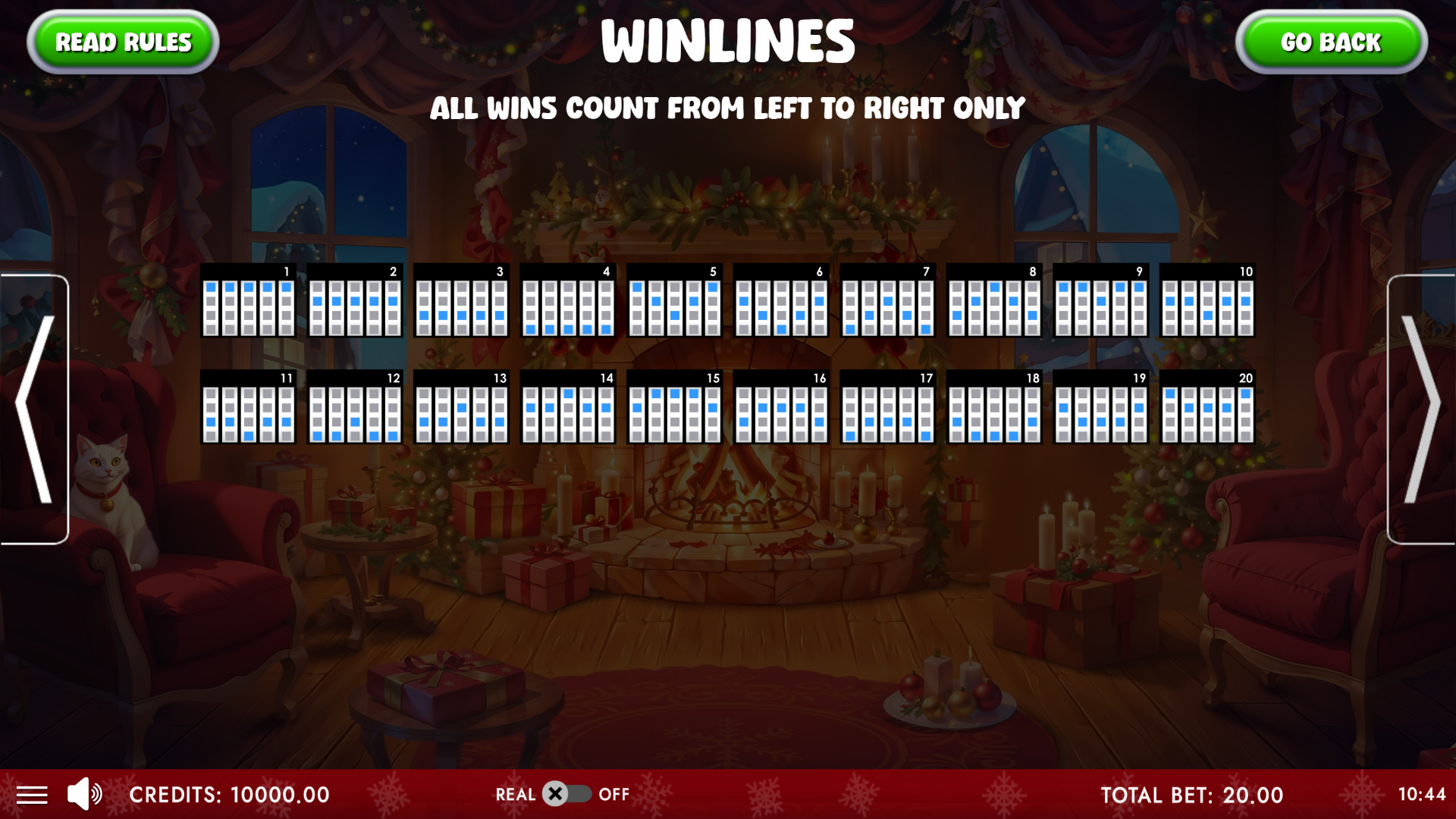 XMas Wild Rush - Paylines