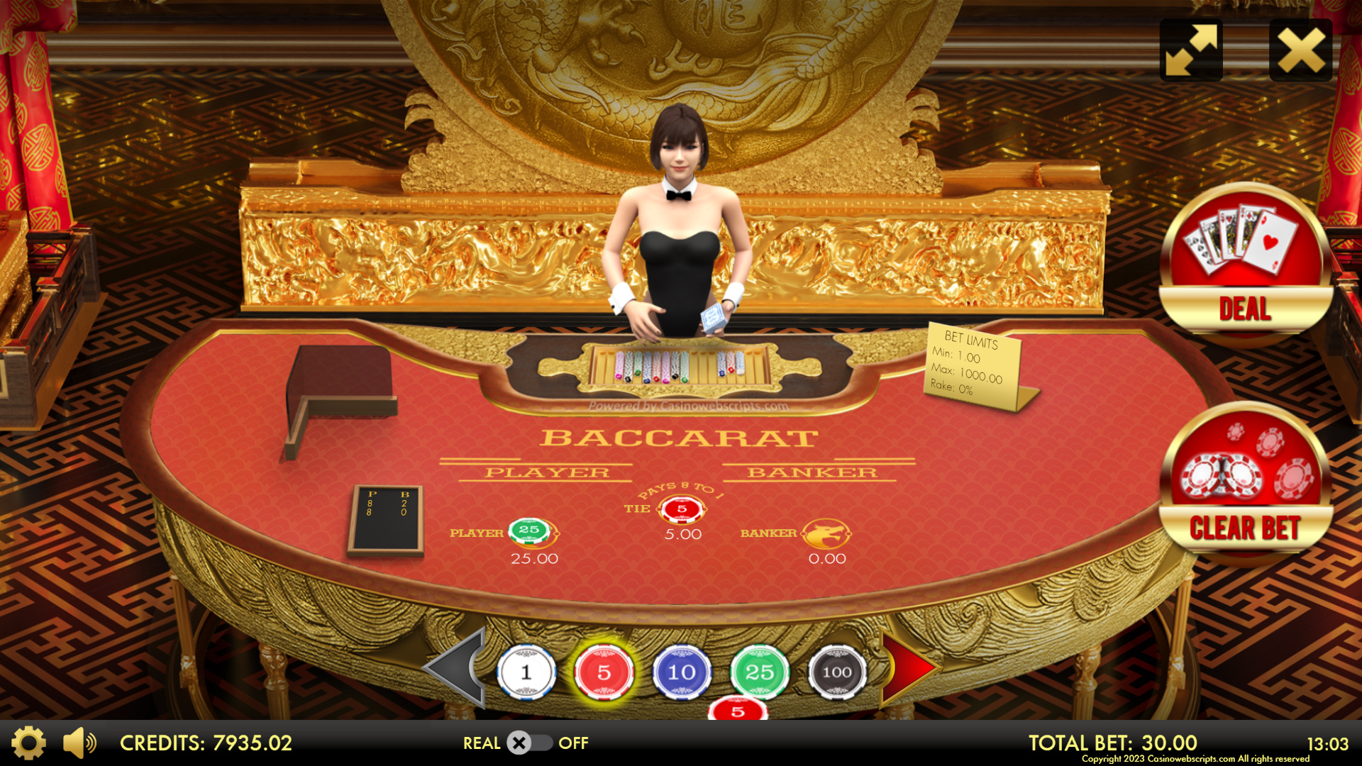Baccarat 3D Dragon Edition gameplay