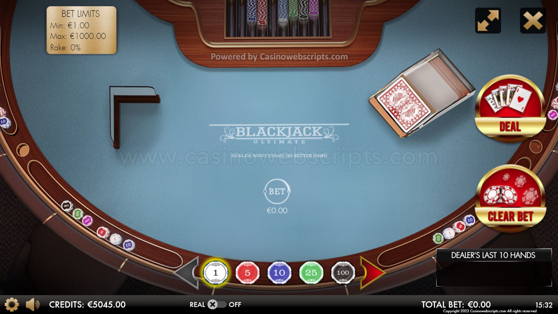 BlackJack Ultimate Deluxe HTML5 Mobile and PC - Preview