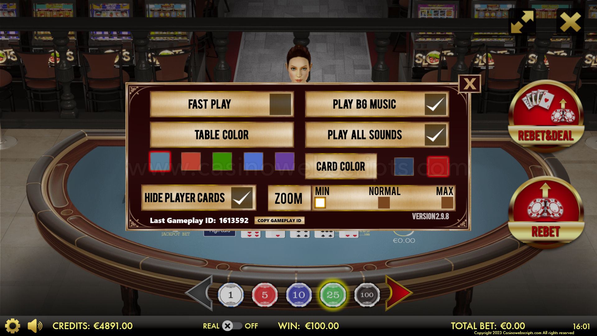 Caribbean Flush 3D Dealer Deluxe HTML5 Mobile and PC - Preview