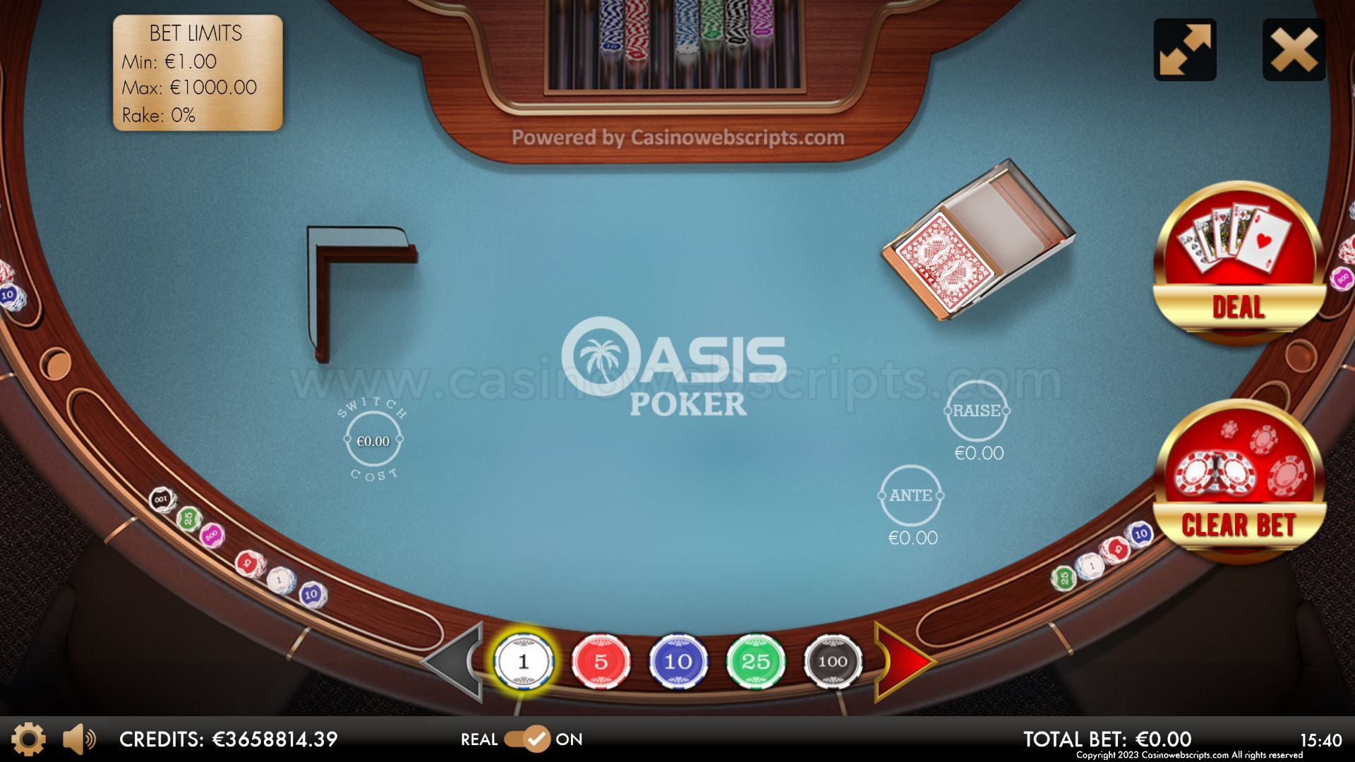 Oasis Poker Deluxe HTML5 Mobile and PC - Preview