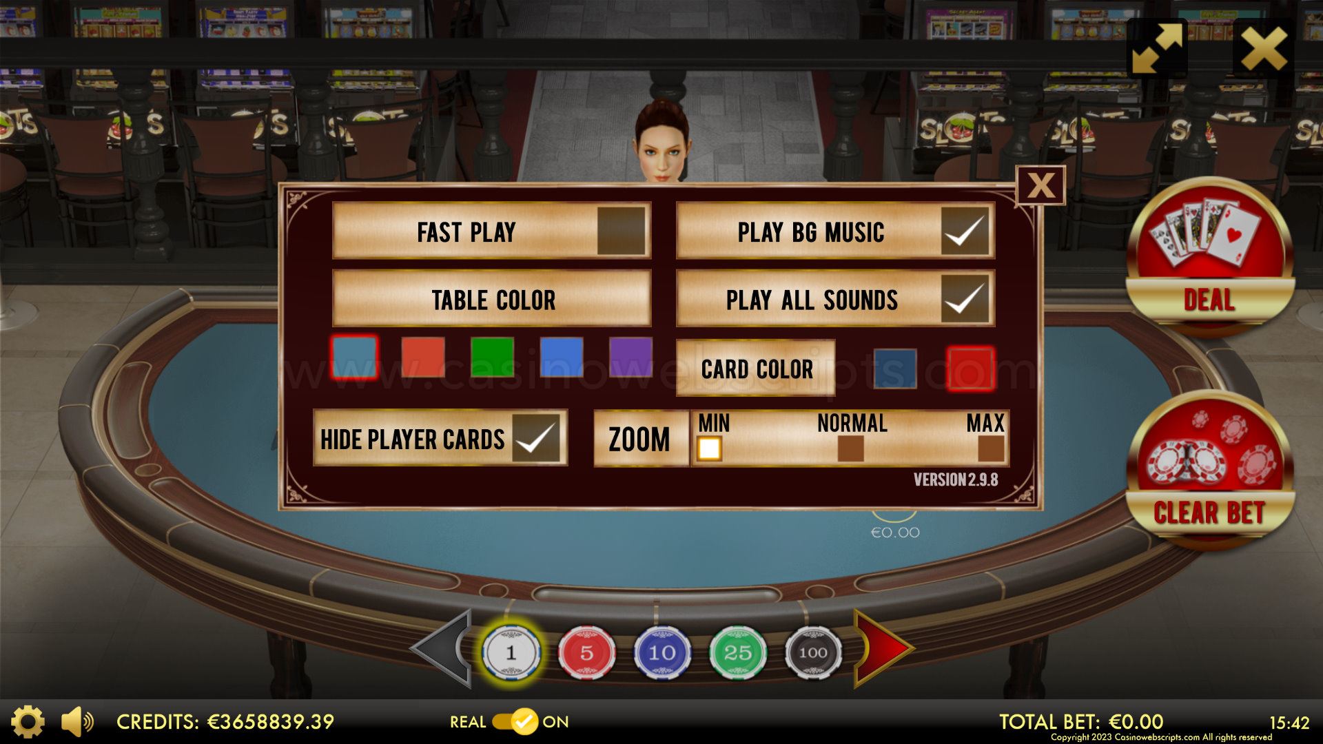 Oasis Poker 3D Dealer Deluxe HTML5 Mobile and PC - Preview