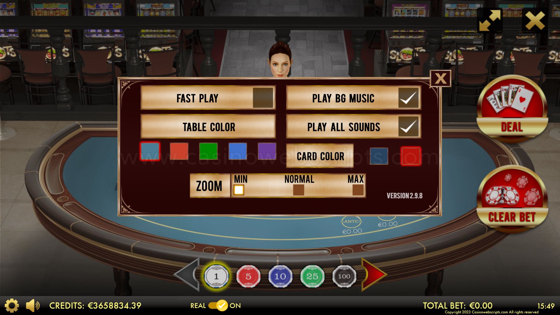 Over or Under 26 Joker 4Card 3D Dealer Deluxe HTML5 Mobile and PC - Preview