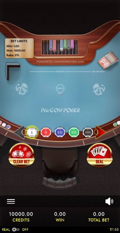 Pai Gow Poker Heads-Up Deluxe — portrait