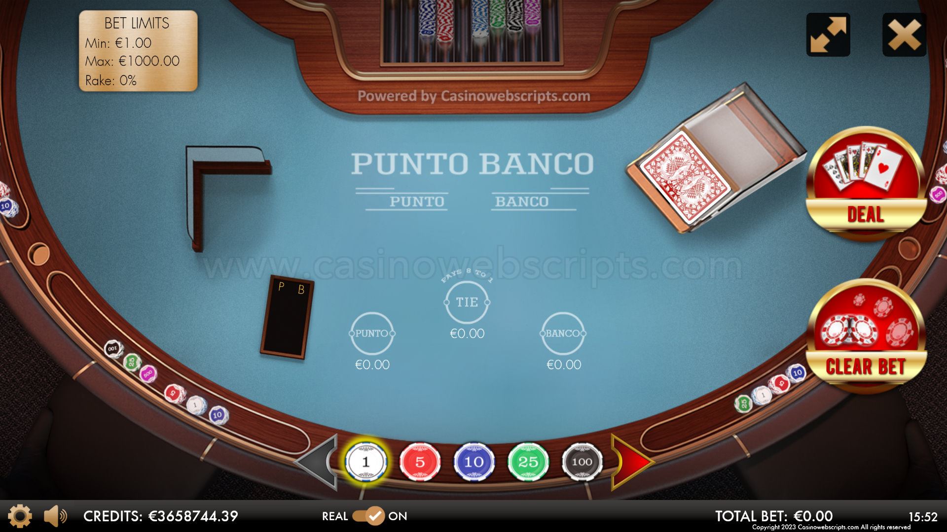 Punto Banco Deluxe HTML5 Mobile and PC - Preview