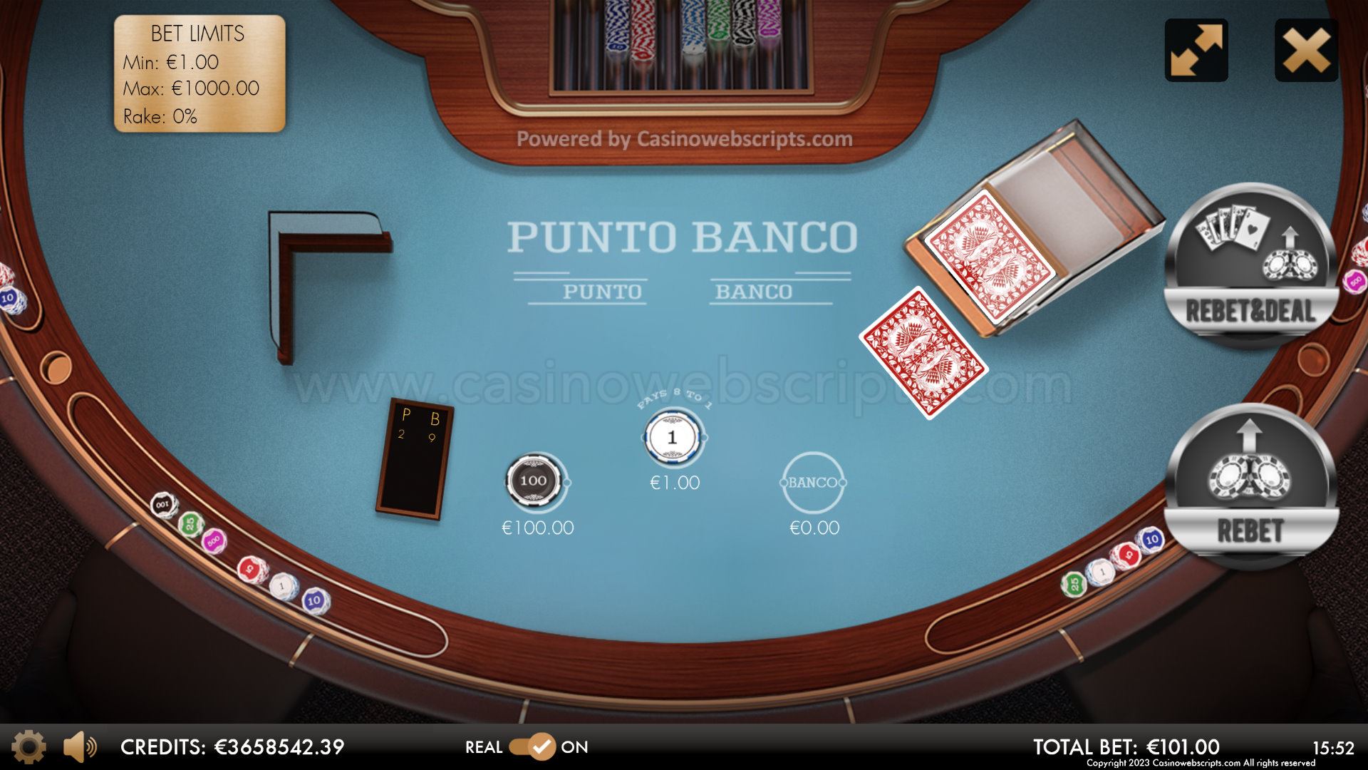 Punto Banco Deluxe HTML5 Mobile and PC - Preview