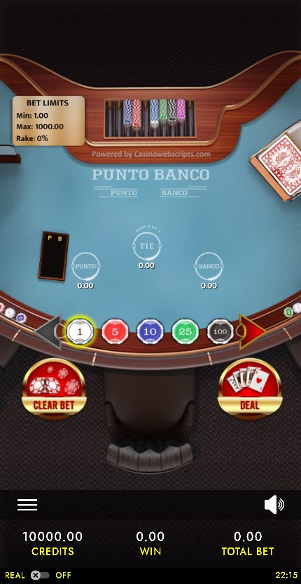 Punto Banco Deluxe HTML5 Mobile and PC — portrait