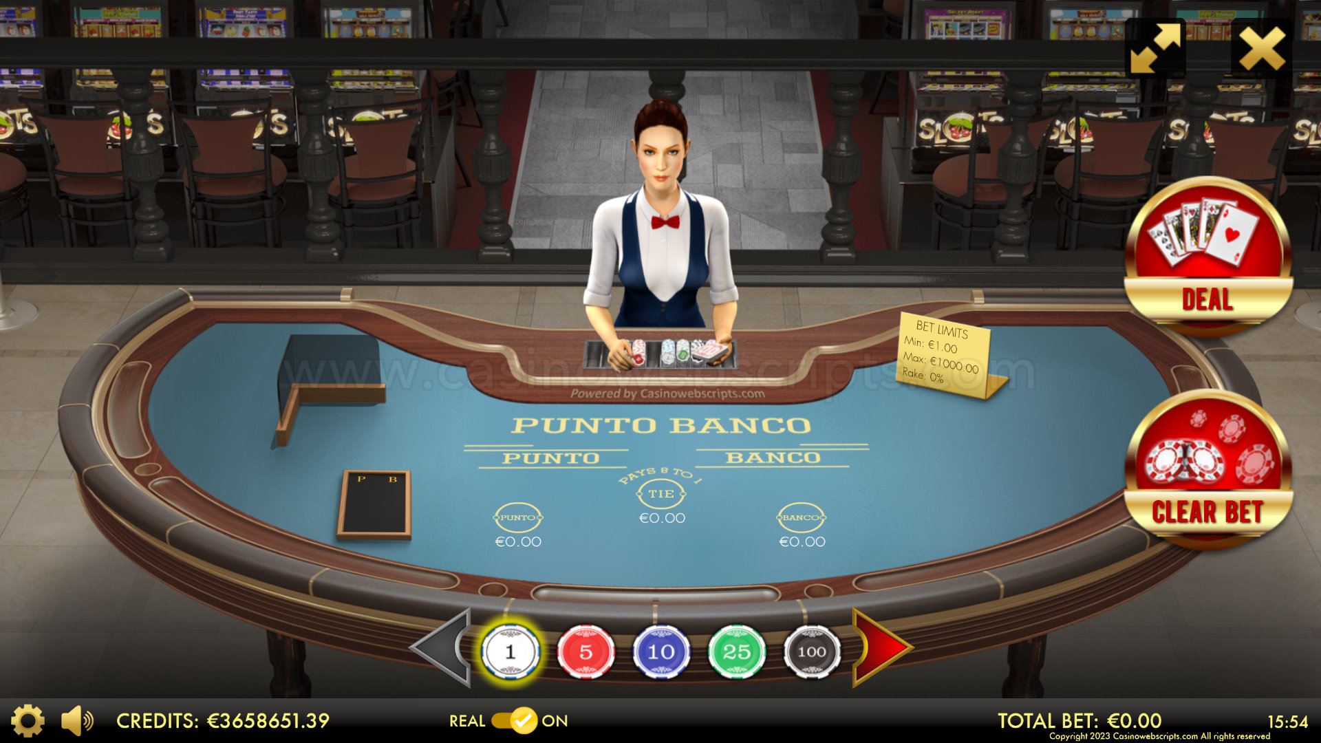 Punto Banco 3D Dealer Deluxe HTML5 Mobile and PC - Preview