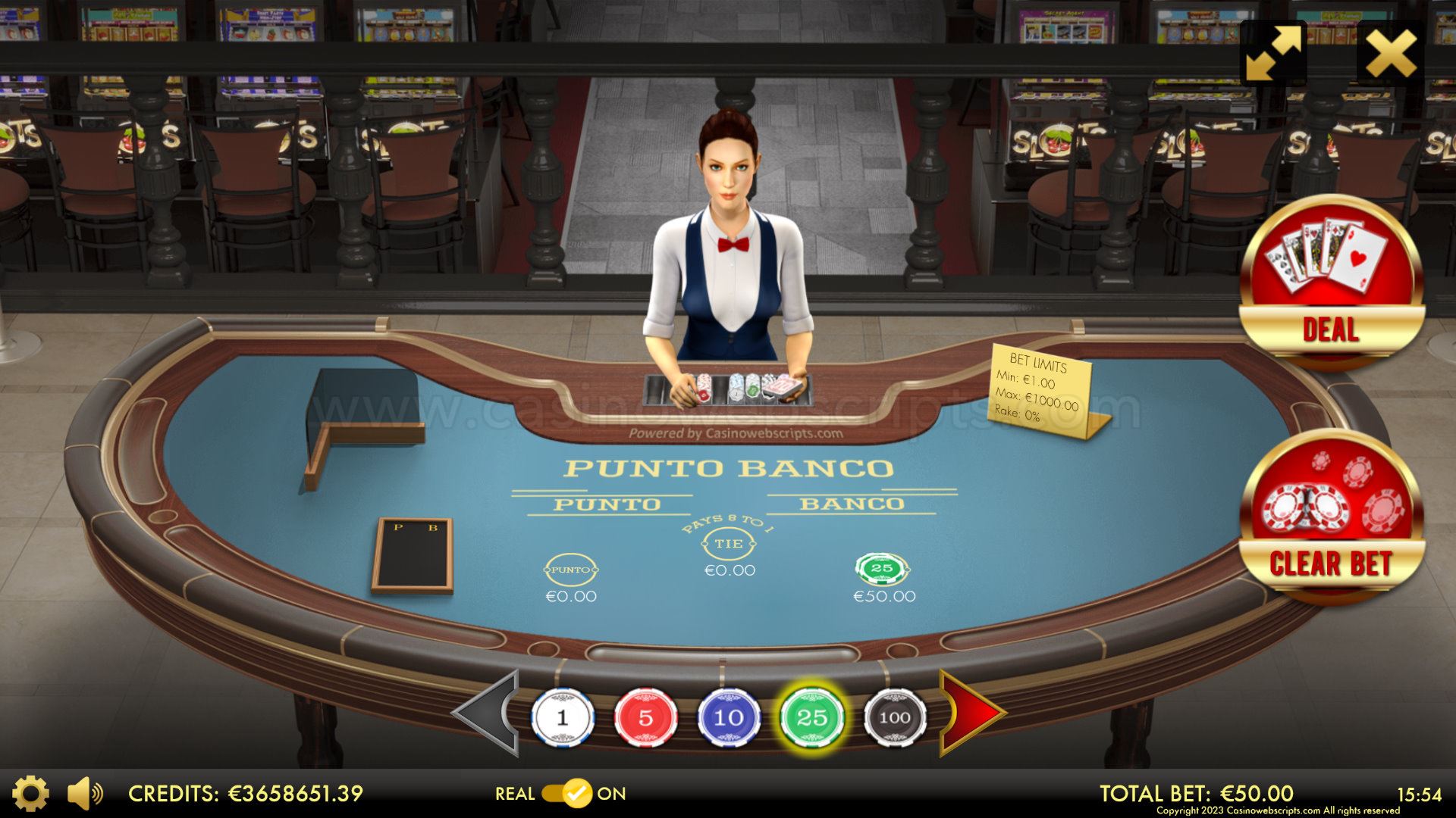 Punto Banco 3D Dealer Deluxe HTML5 Mobile and PC - Preview