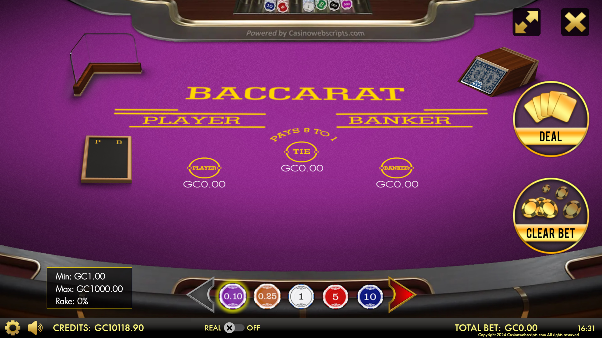 Baccarat VIP 3D  - Preview