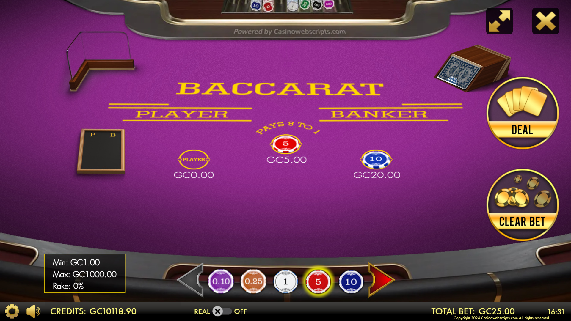 Baccarat VIP 3D  - Preview