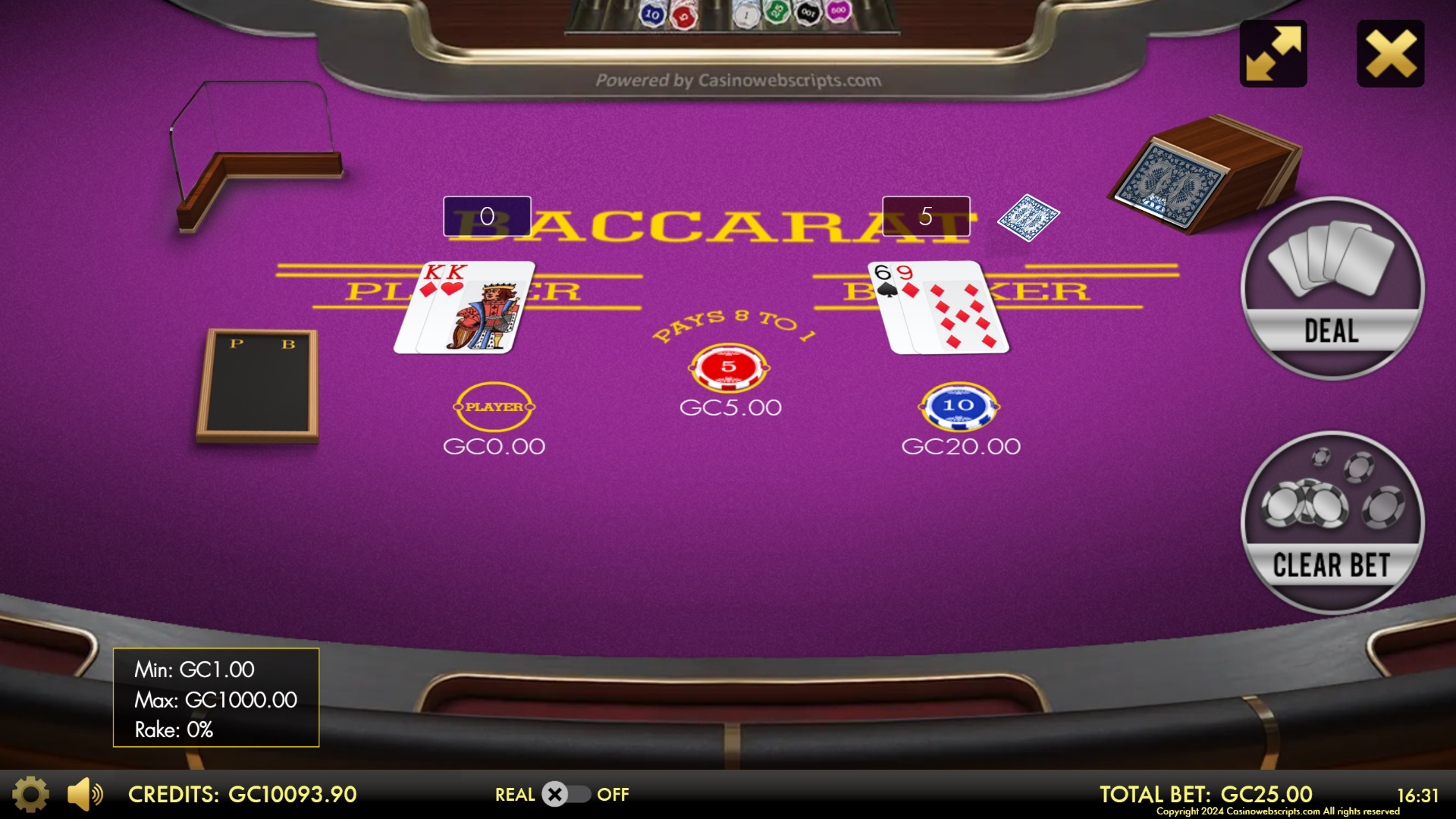 Baccarat VIP 3D  - Preview
