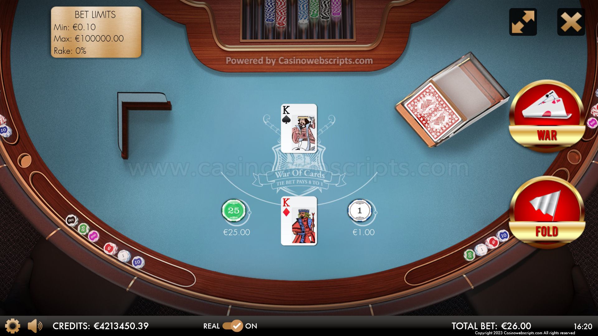 War of Cards Deluxe HTML5 Mobile and PC - Preview