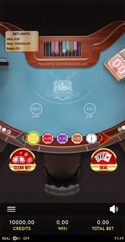 War of Cards Deluxe HTML5 Mobile and PC — portrait