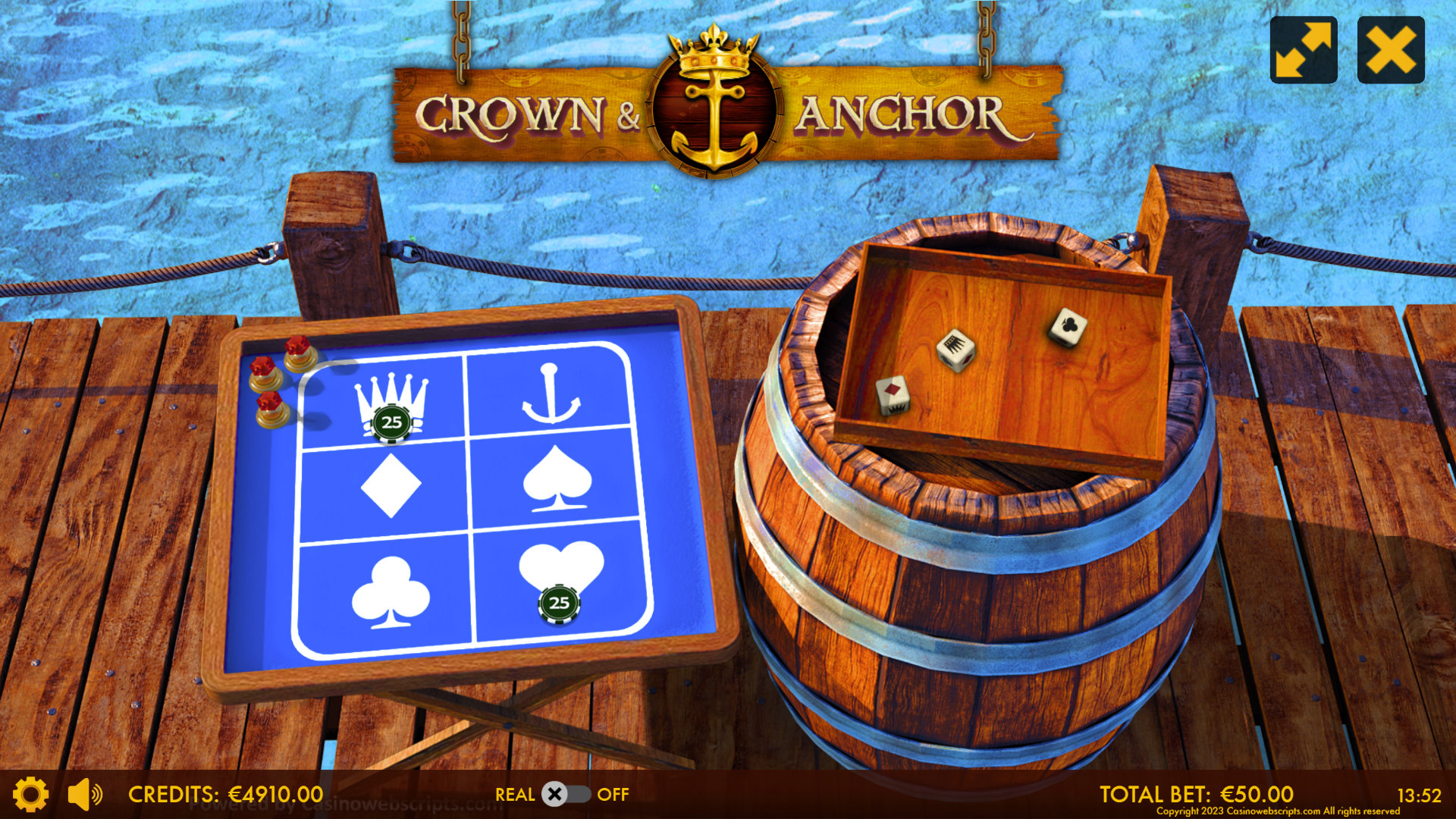 Crown and Anchor Dice  - Preview