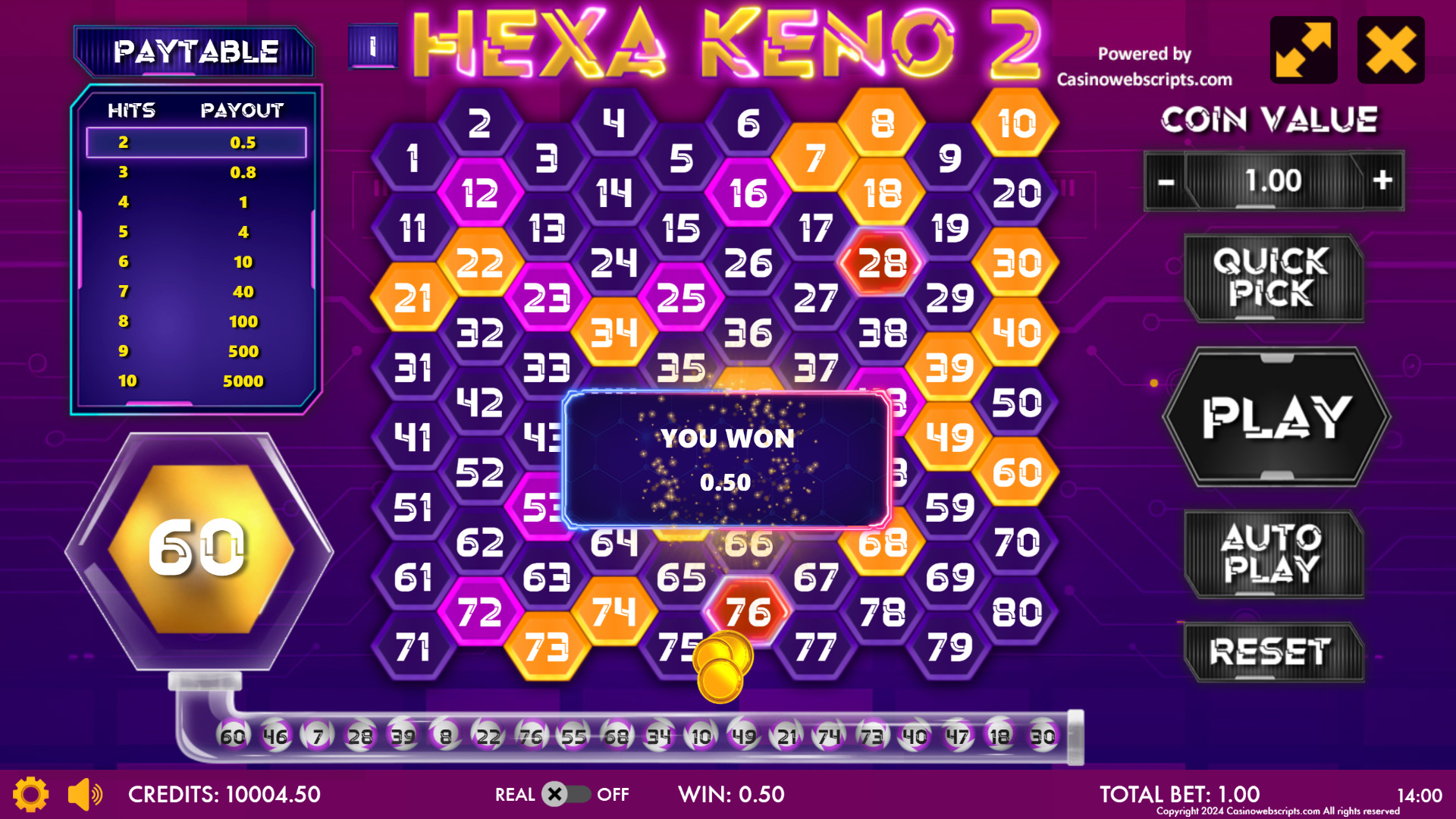 Hexa Keno 2 - Preview