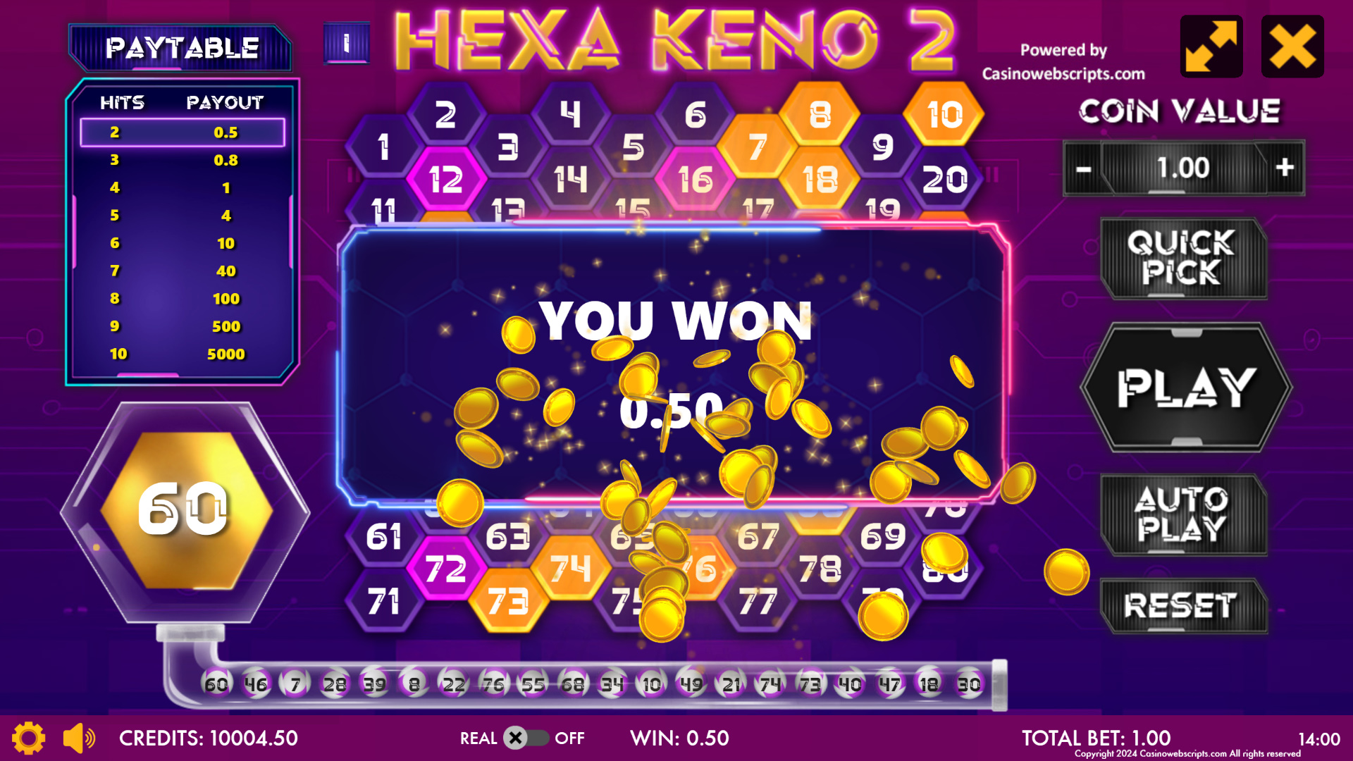 Hexa Keno 2 - Preview