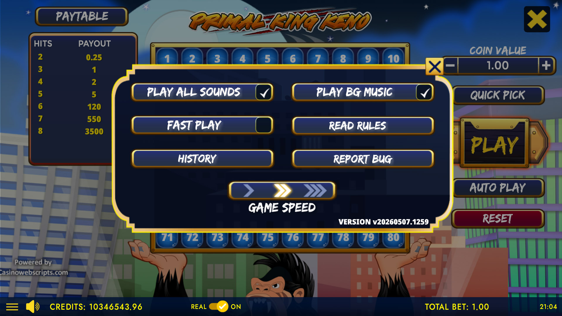 Primal King Keno - Preview