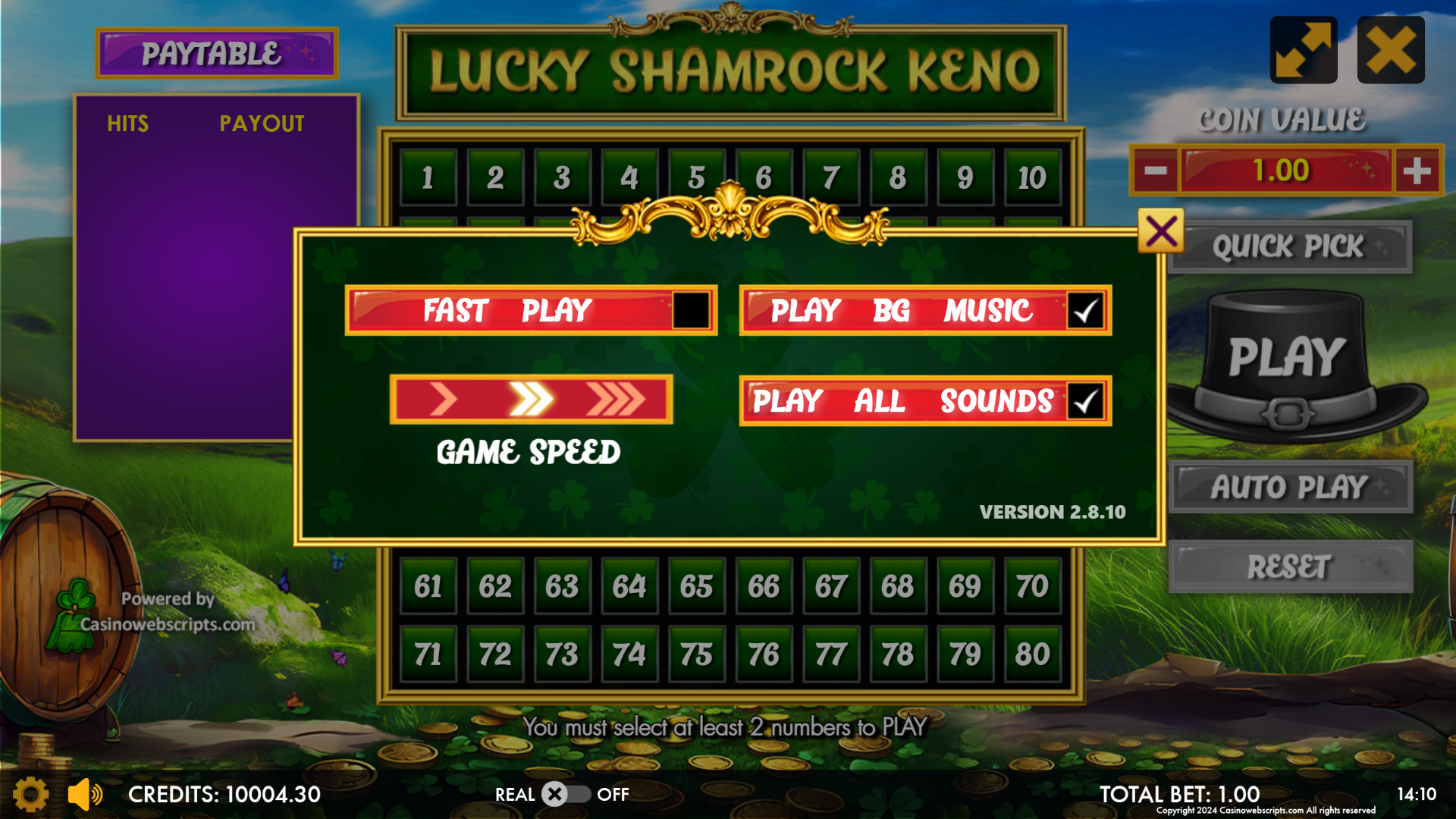 Lucky Shamrock Keno 80 - Preview