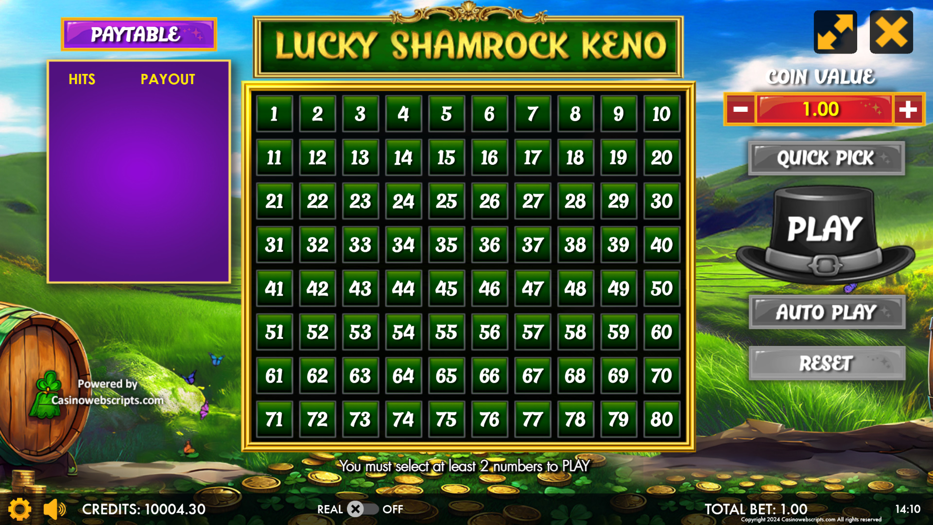 Lucky Shamrock Keno 80 - Preview