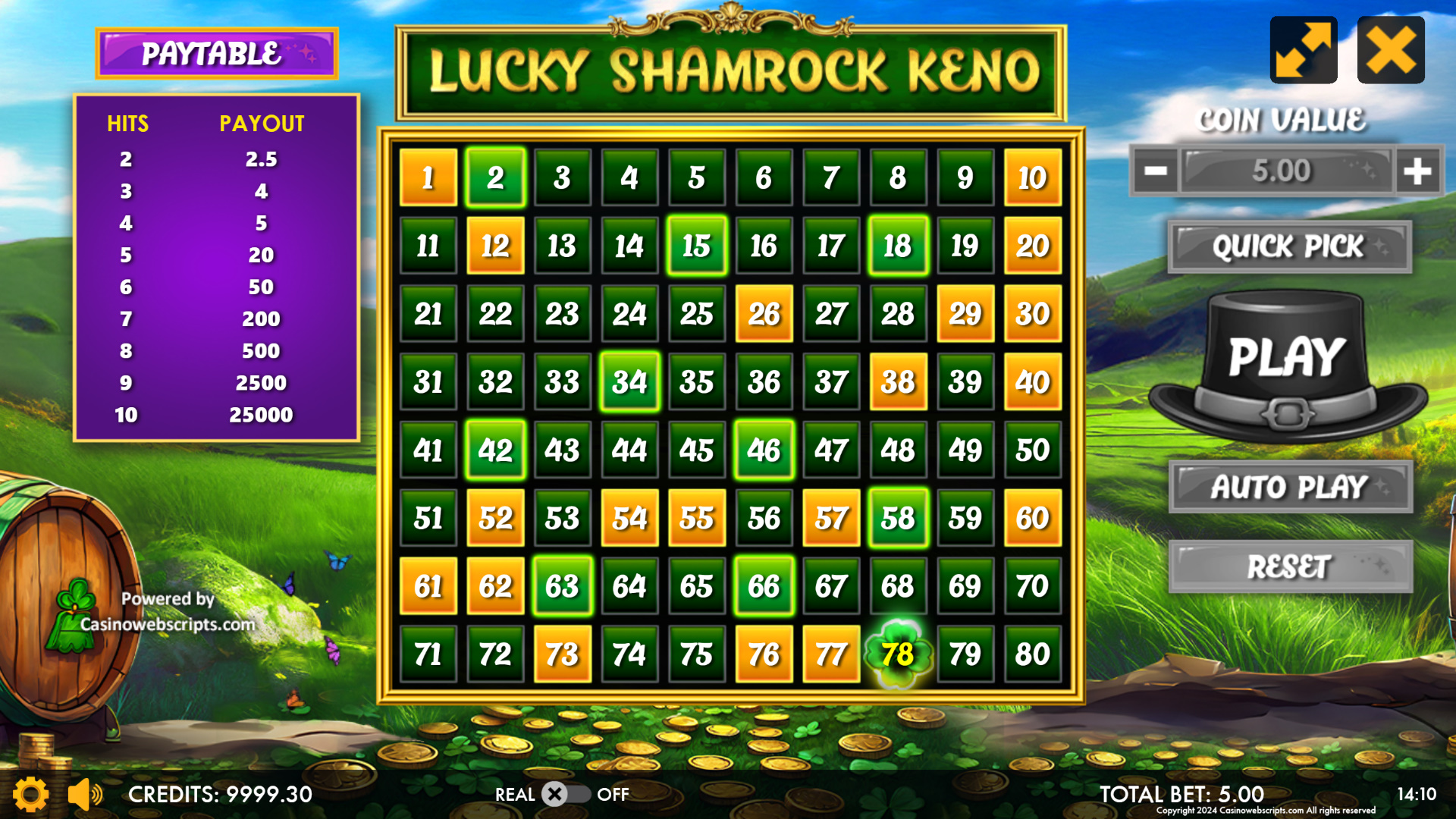 Lucky Shamrock Keno 80 - Preview