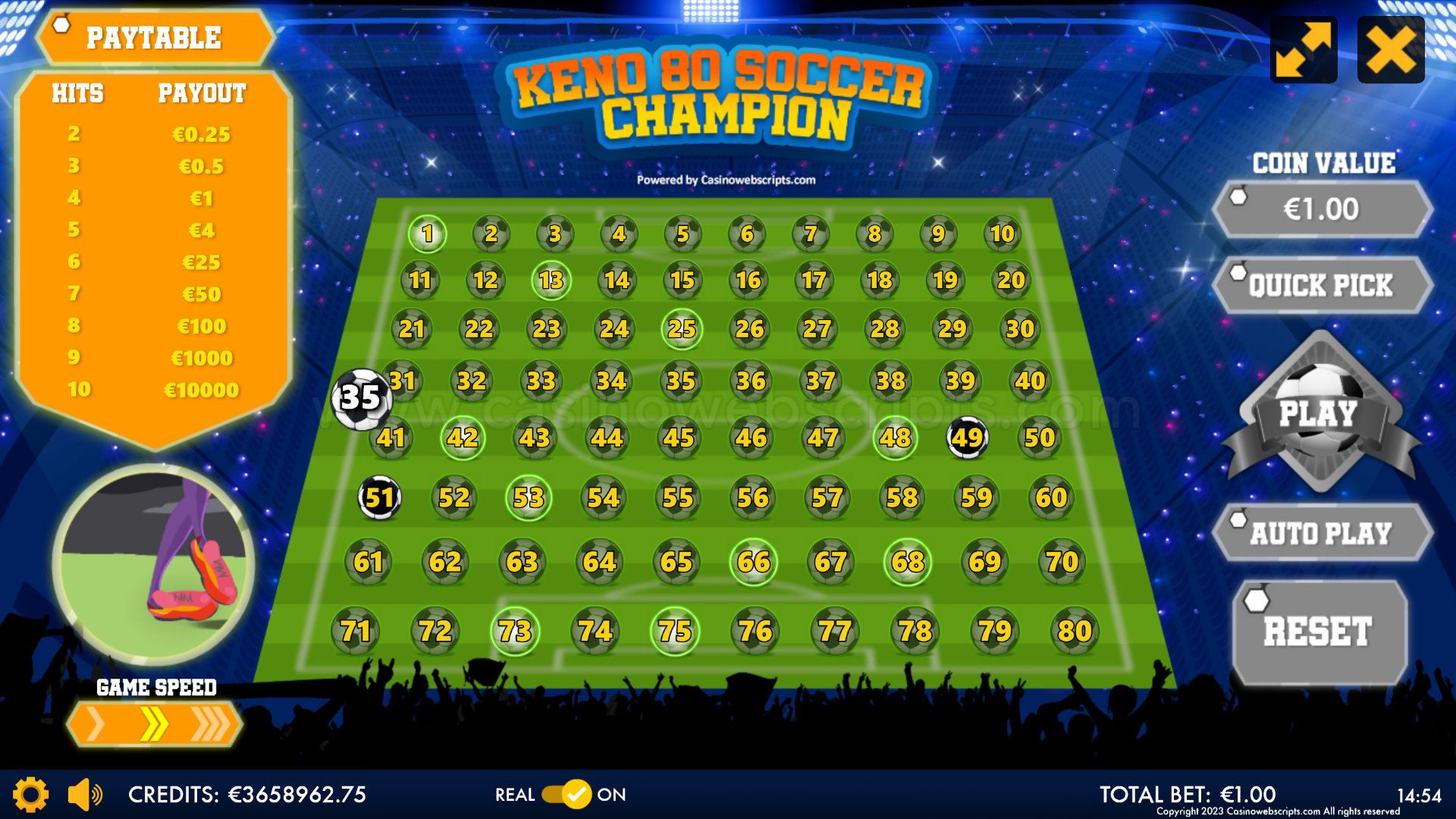 Keno 80 Soccer Champion Mobile and PC - Preview