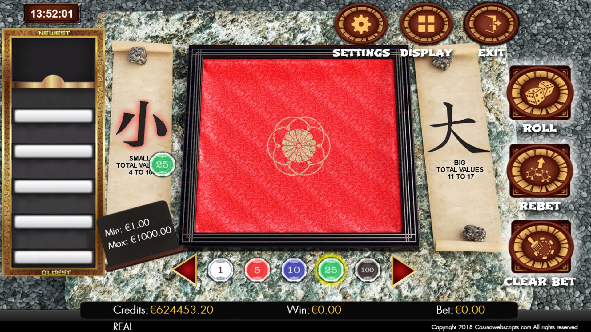 Big or Small 2 Dice HTML5 Mobile and PC - Preview