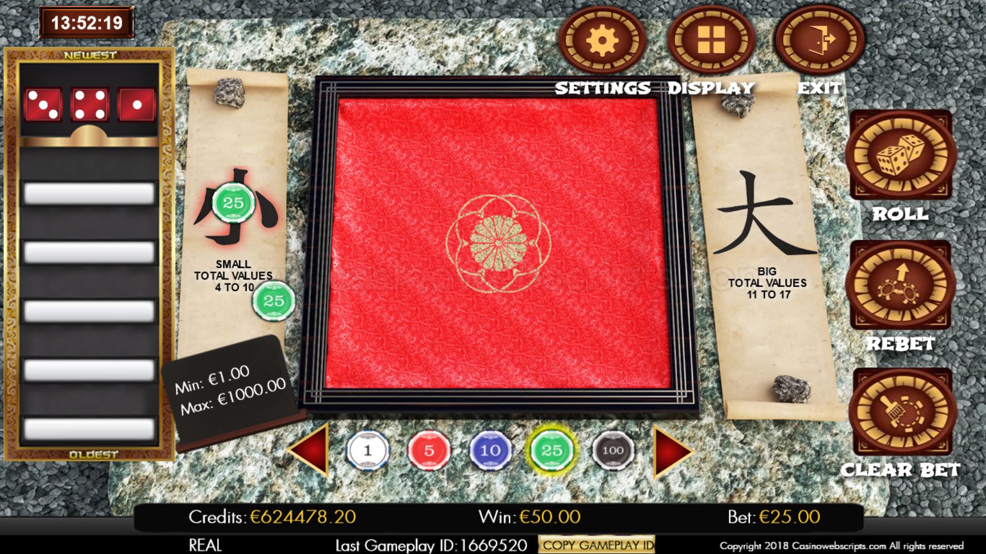 Big or Small 2 Dice HTML5 Mobile and PC - Preview
