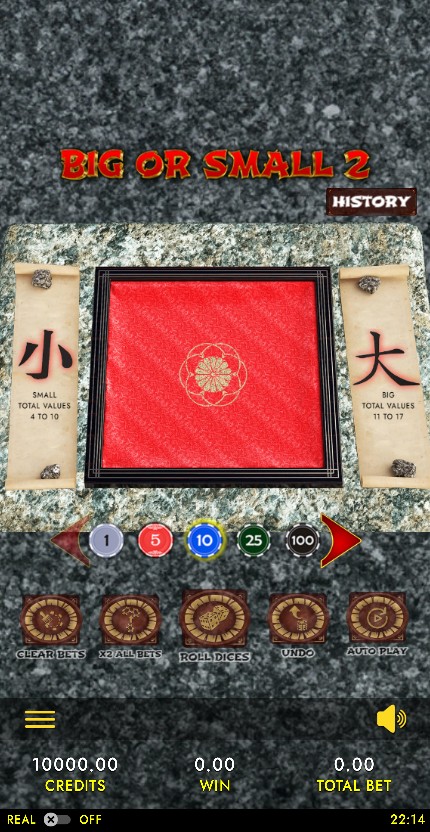 Big or Small 2 Dice HTML5 Mobile and PC — portrait