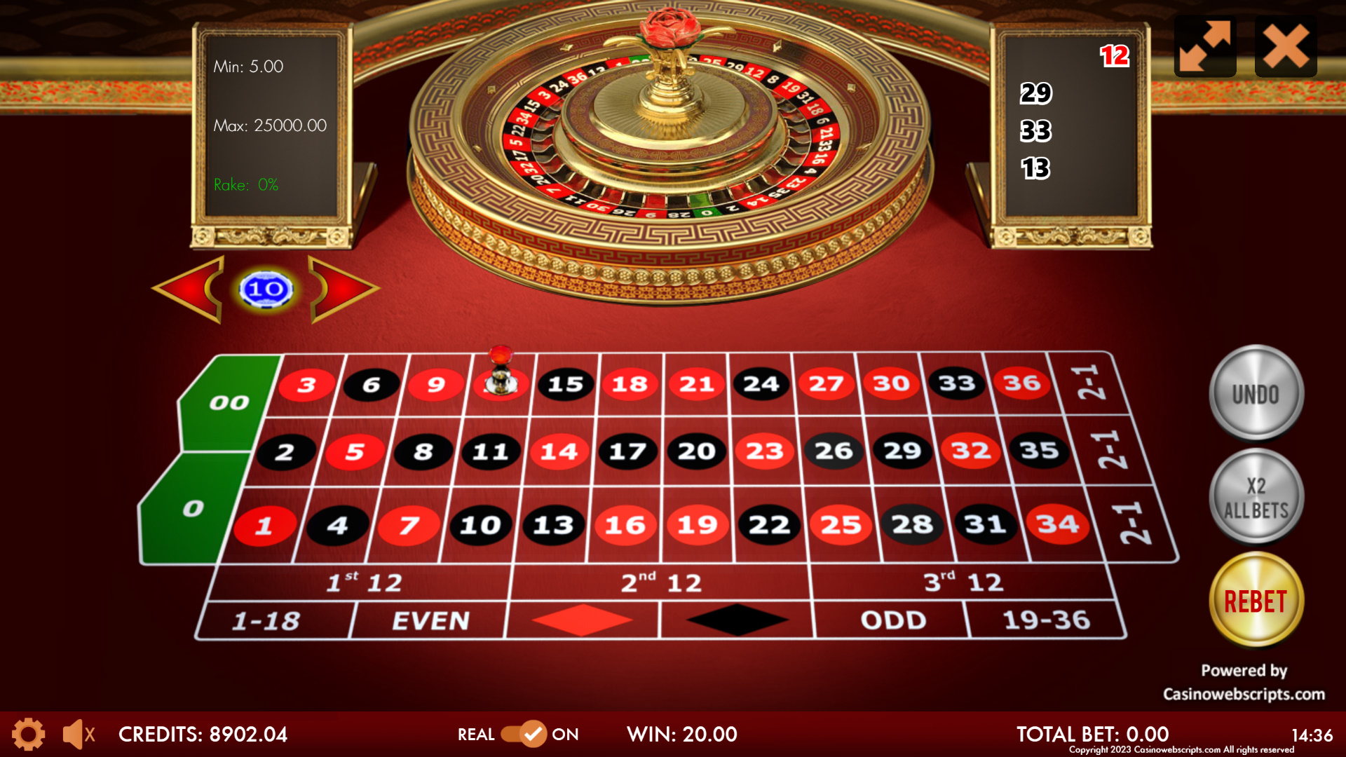 American Roulette 3D - Imperial Rose Edition - Preview