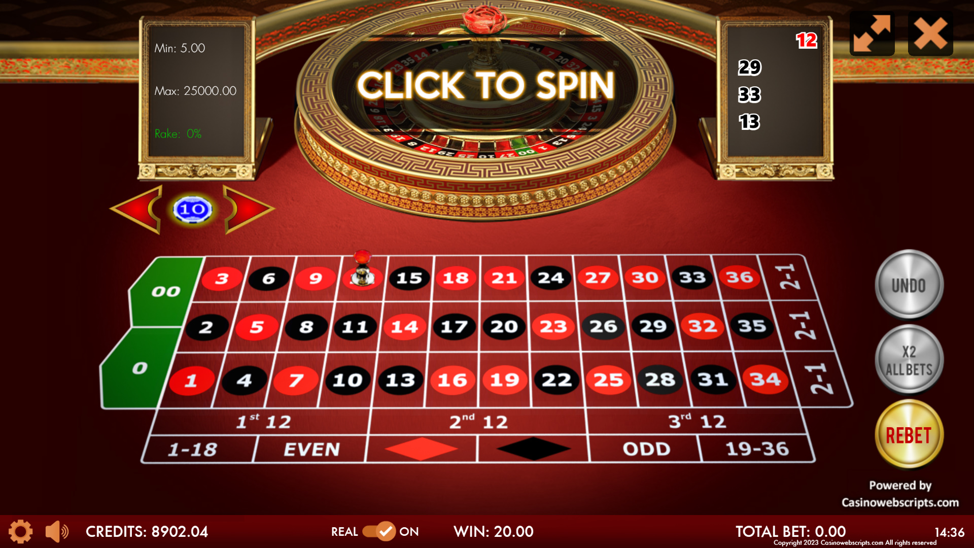 American Roulette 3D - Imperial Rose Edition - Preview