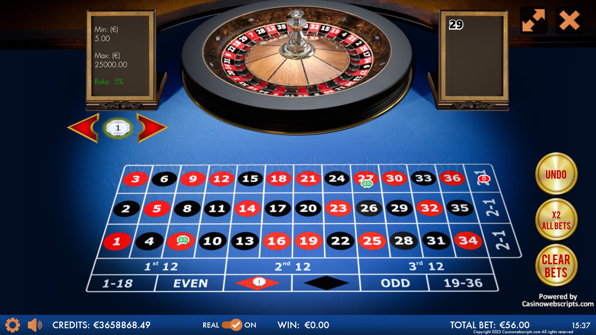No Zero Roulette 3D Advanced - Mobile and PC - Preview
