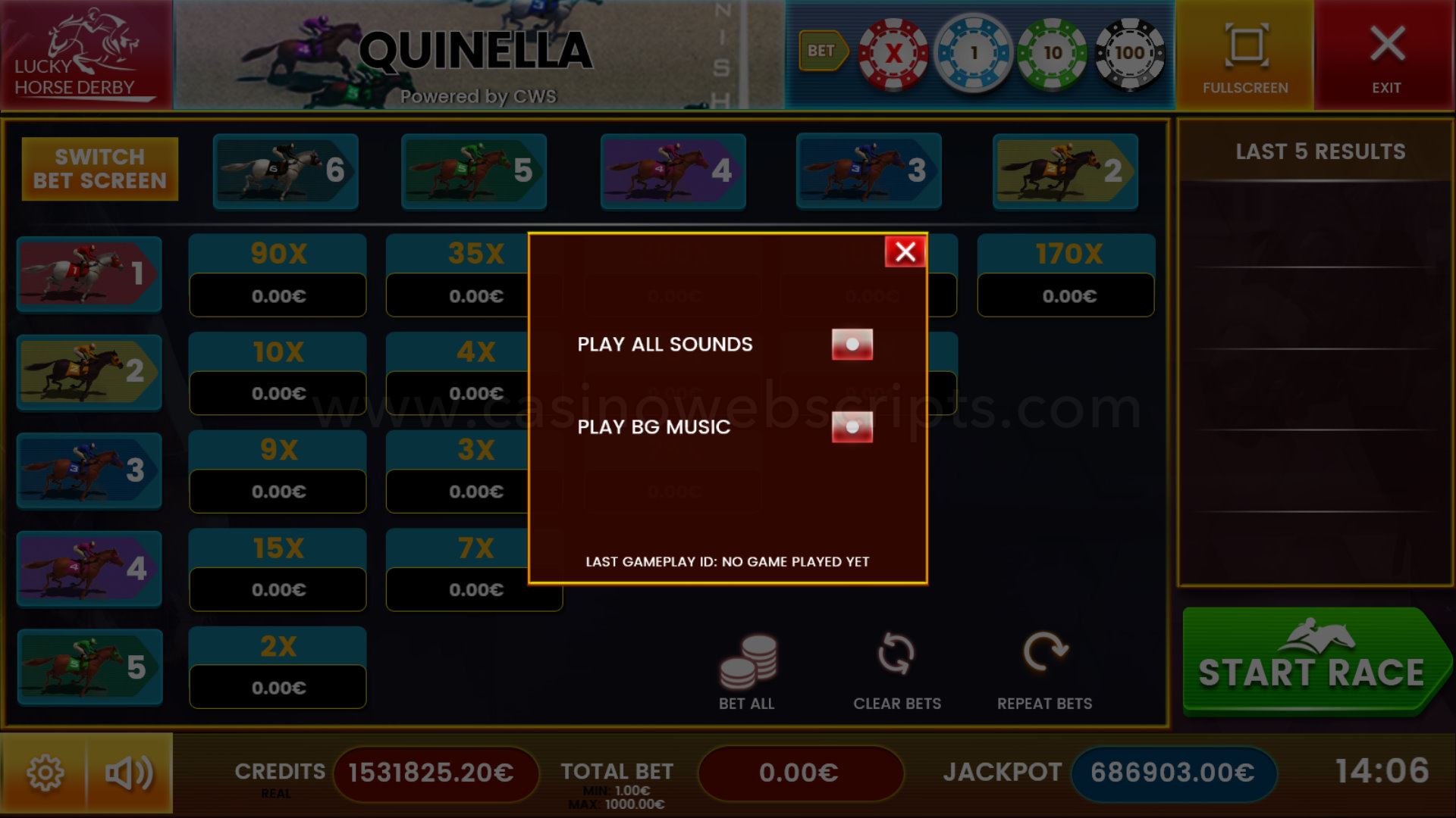 Horse Race Quinella - Lucky Derby Mobile and PC - Preview