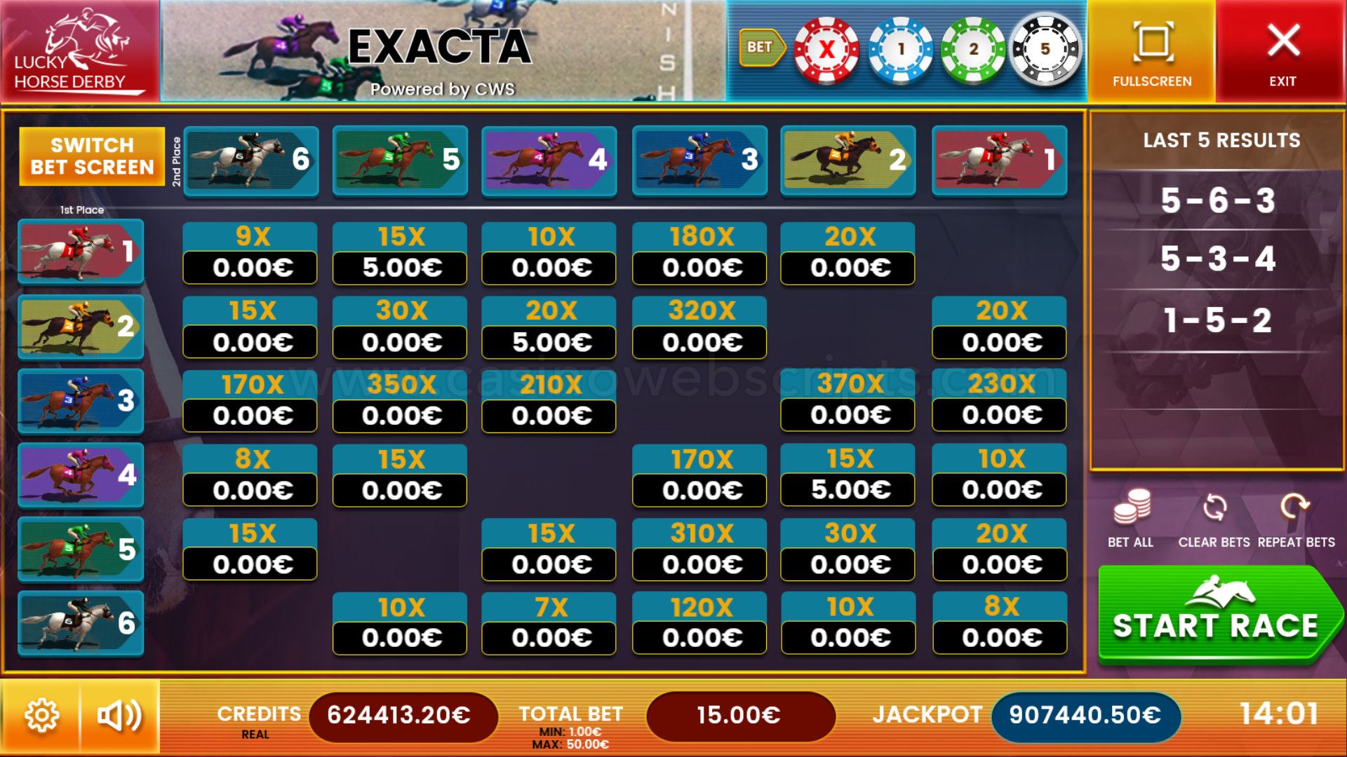 Horse Race Exacta - Lucky Derby Mobile and PC - Preview