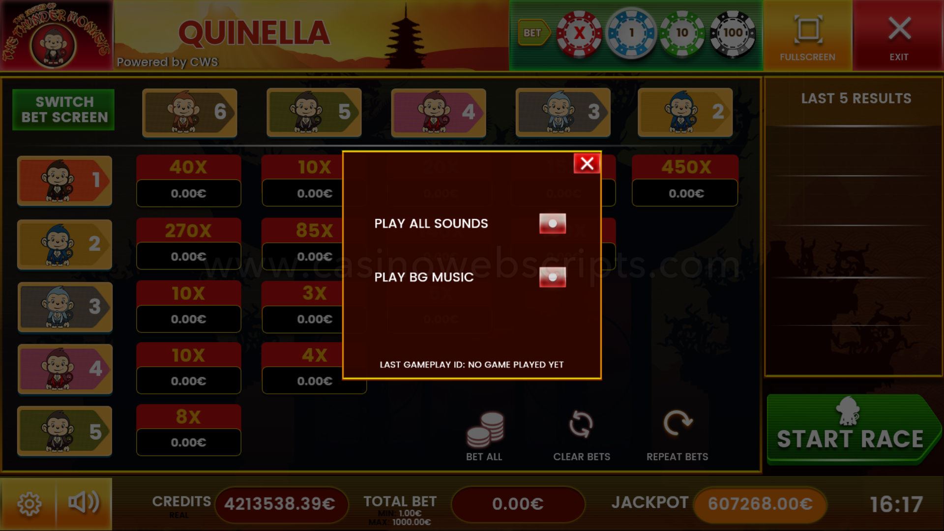 Thunder Monkeys Quinella HTML5 Mobile and PC - Preview