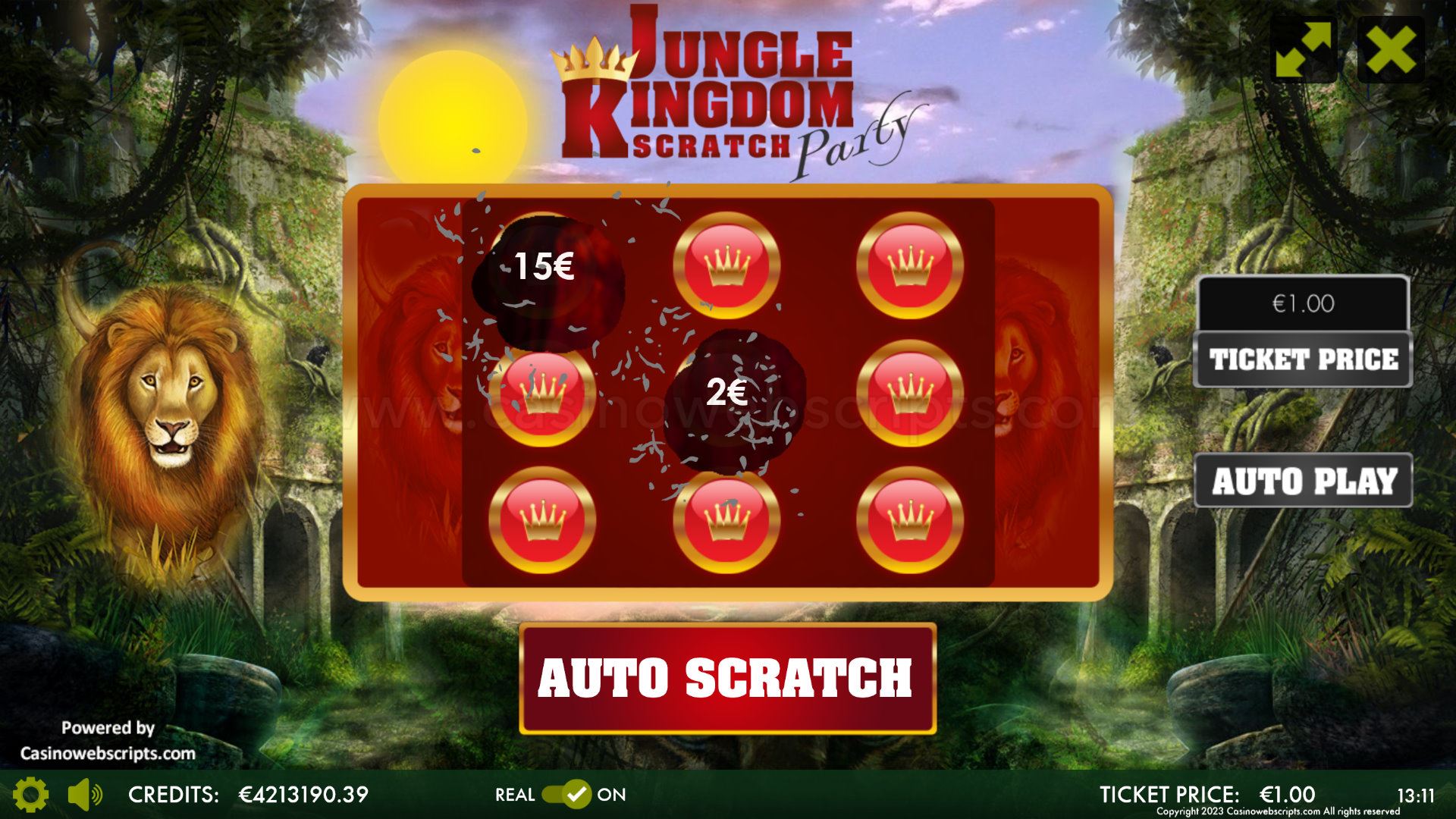 Jungle Kingdom Scratch Party Mobile and PC - Preview