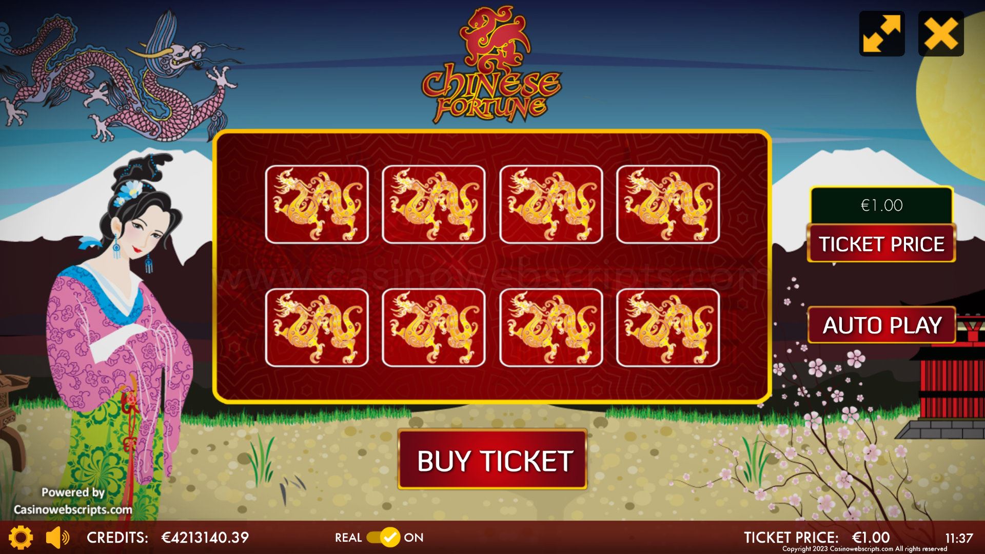 Chinese Fortune Scratch Card  Mobile and PC - Preview