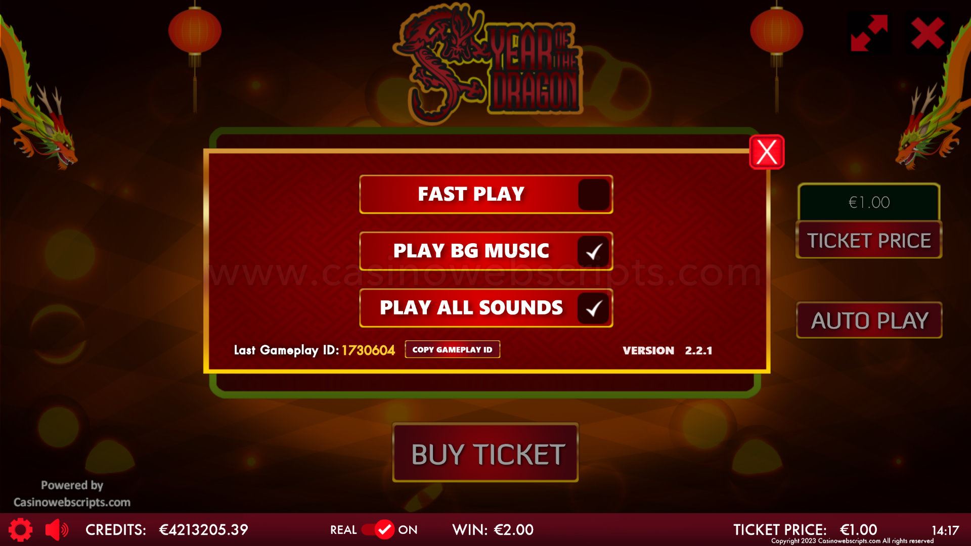 Year of the Dragon Scratch Card  Mobile and PC - Preview