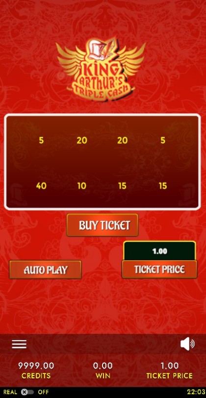 King Arthur Triple Cash Scratch Card Mobile and PC — portrait