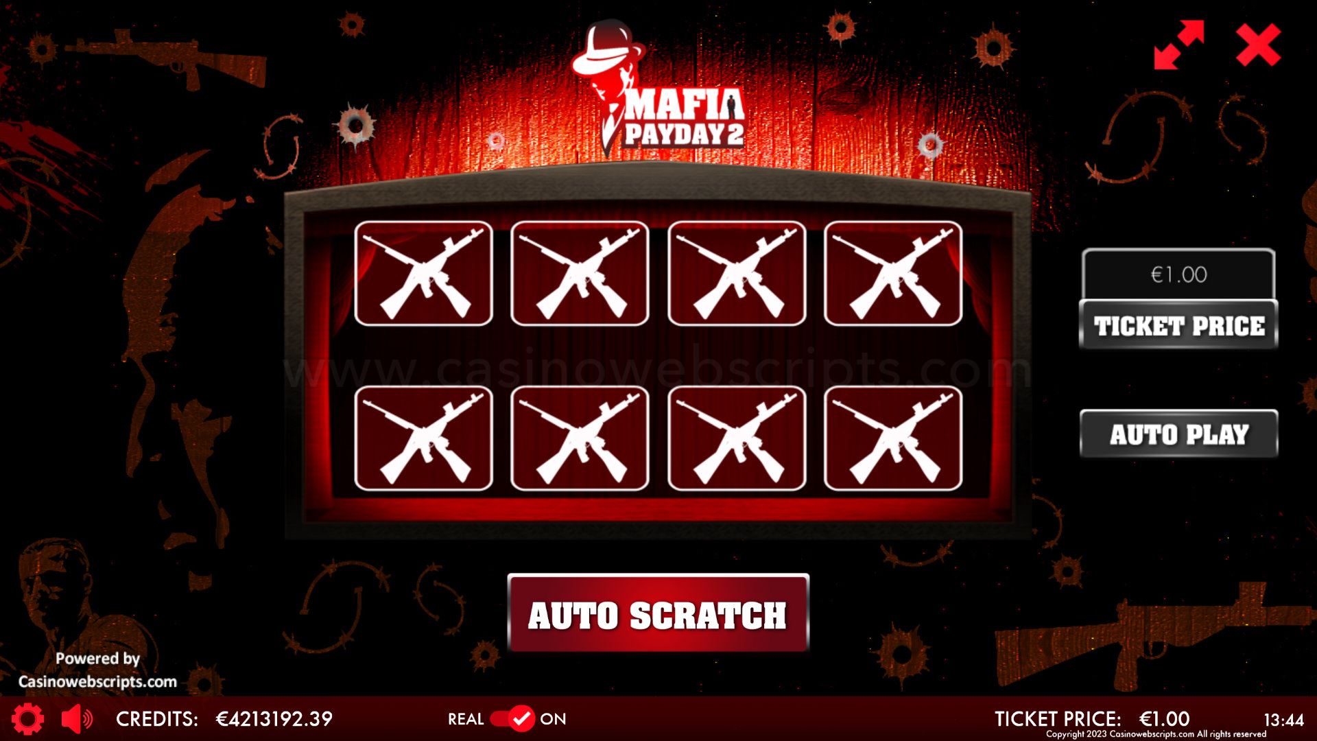Mafia Payday 2 Scratch Card  Mobile and PC - Preview