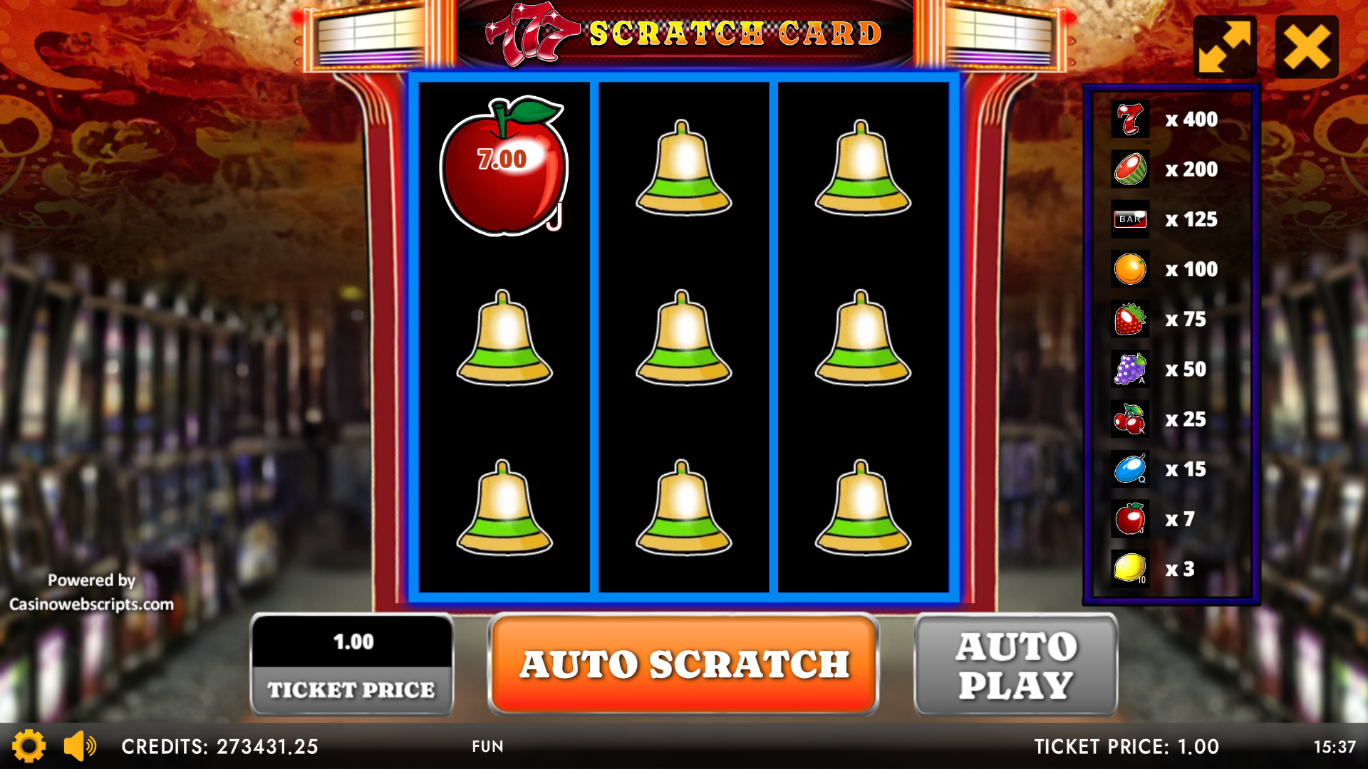 777 Slot Classic Scratch Card - Preview
