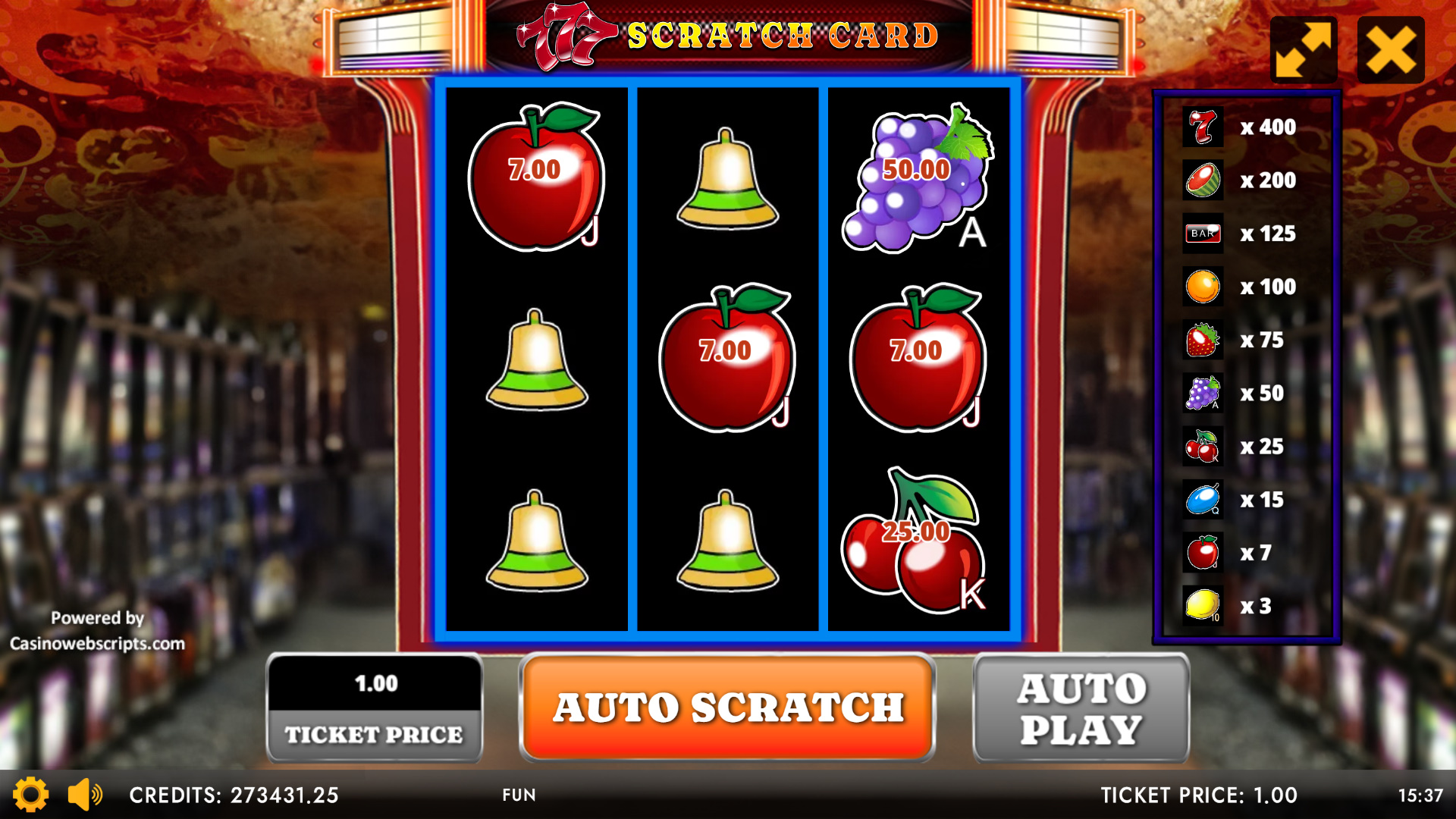 777 Slot Classic Scratch Card - Preview