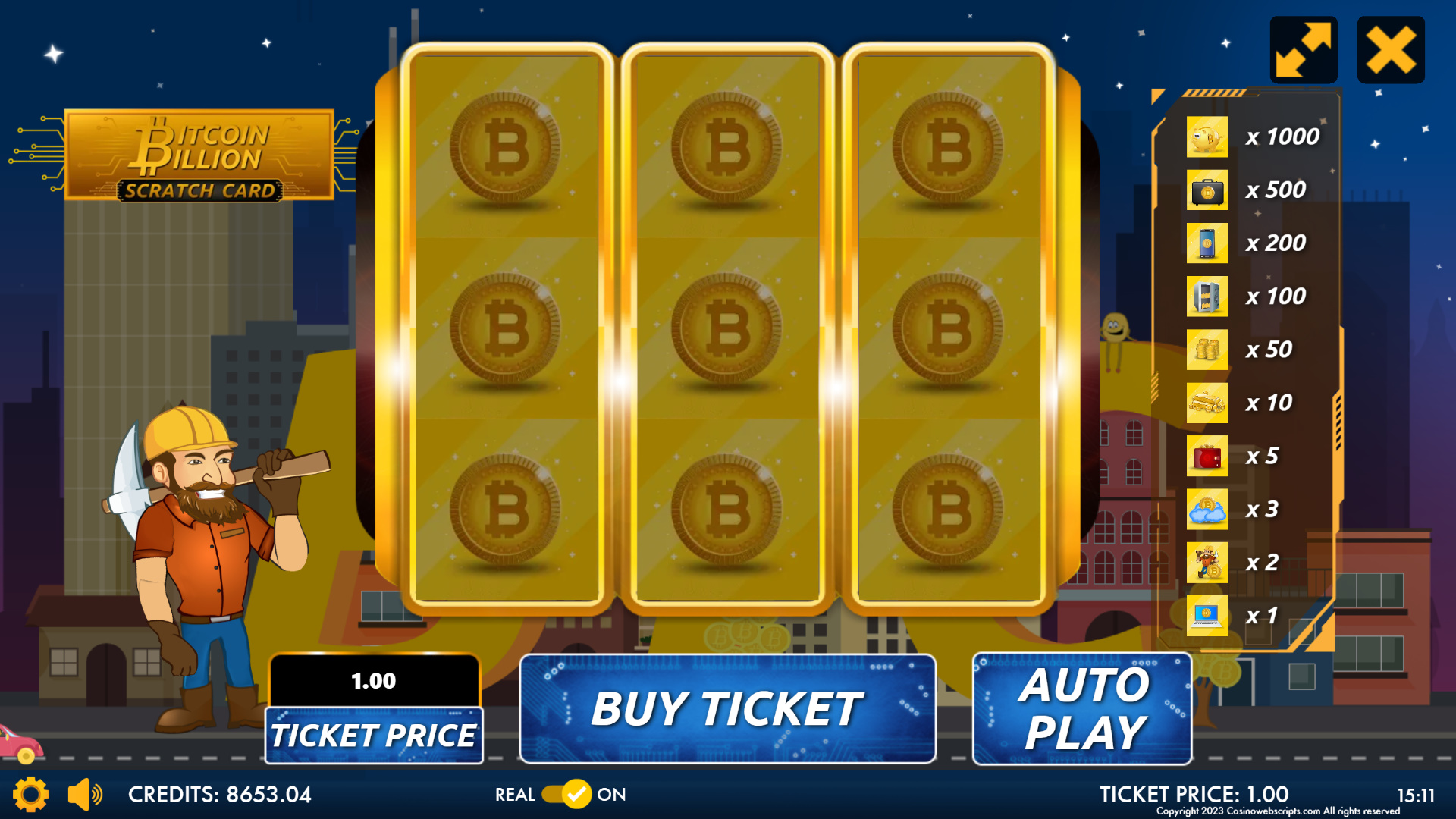 Bitcoin Billion Scratch Card - Preview