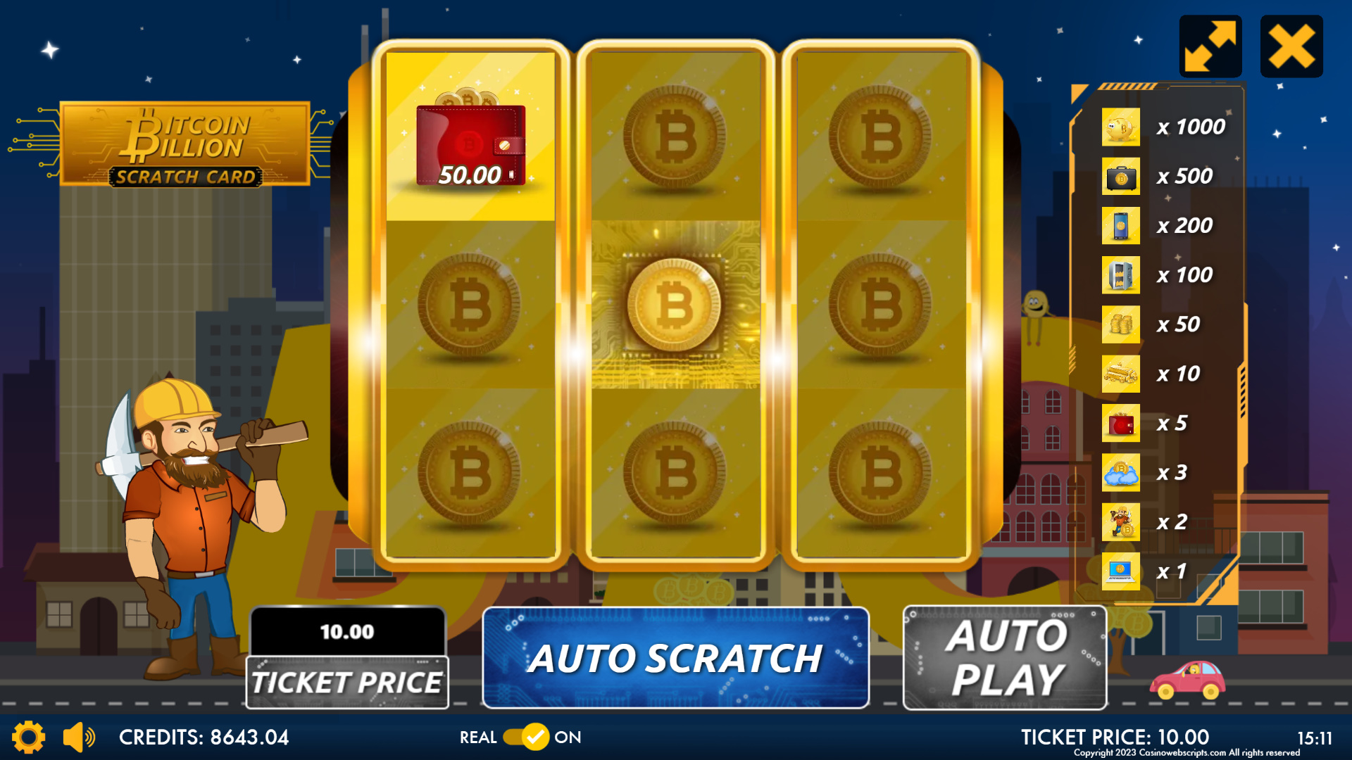 Bitcoin Billion Scratch Card - Preview