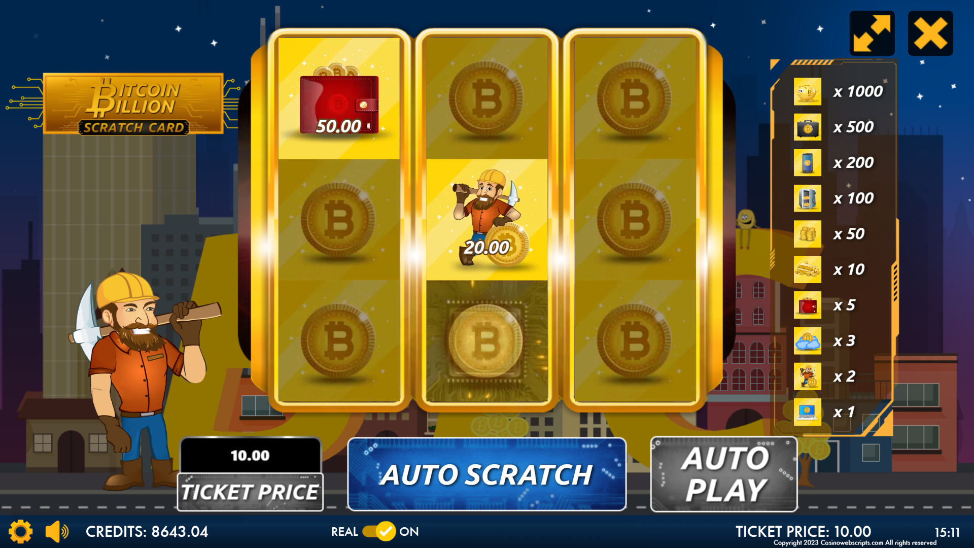 Bitcoin Billion Scratch Card - Preview