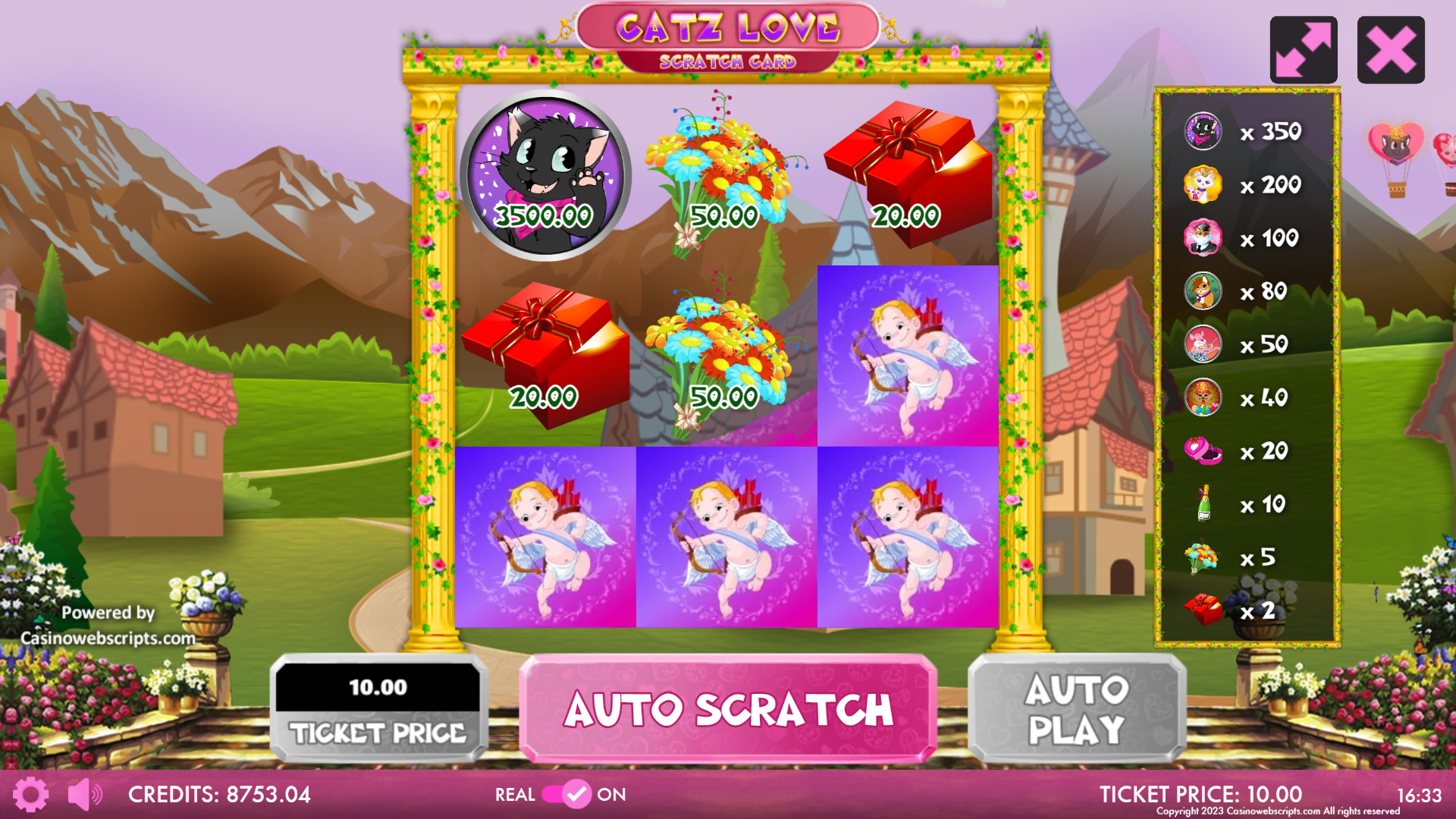 Catz Reel Love Scratch Card - Preview