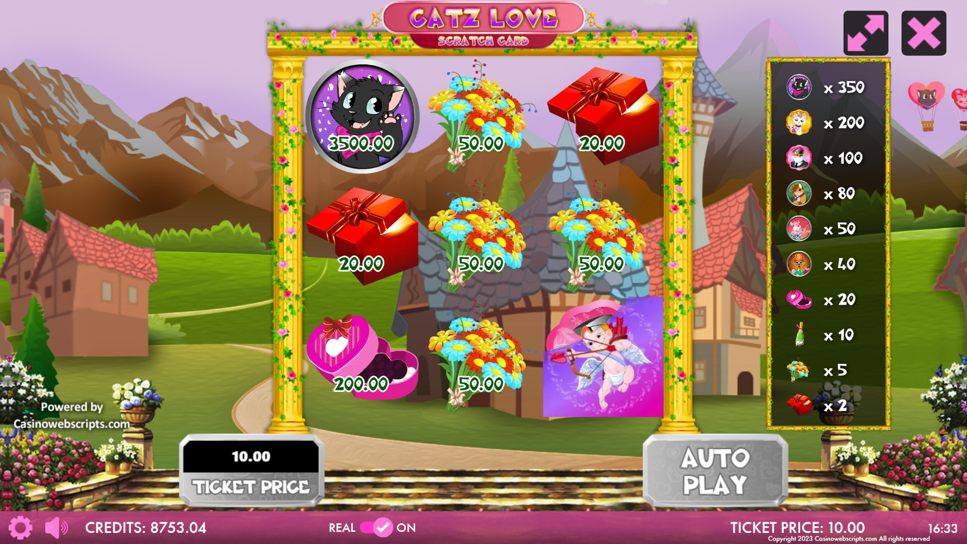 Catz Reel Love Scratch Card - Preview