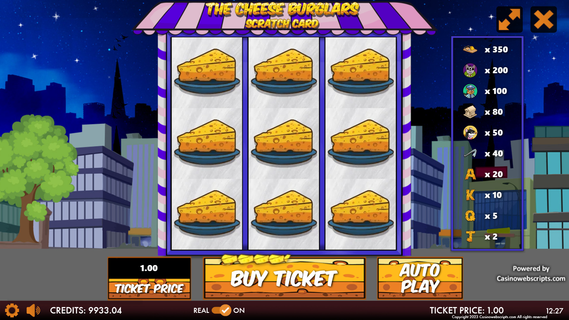 Cheese Burglars Scratch Card - Preview