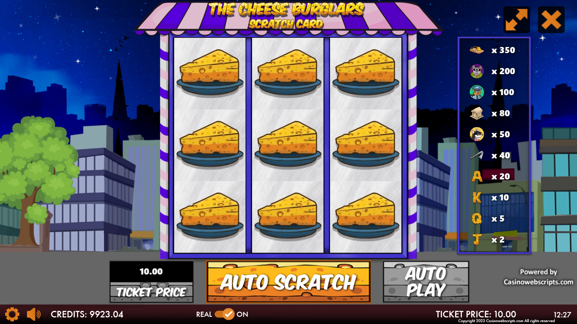 Cheese Burglars Scratch Card - Preview