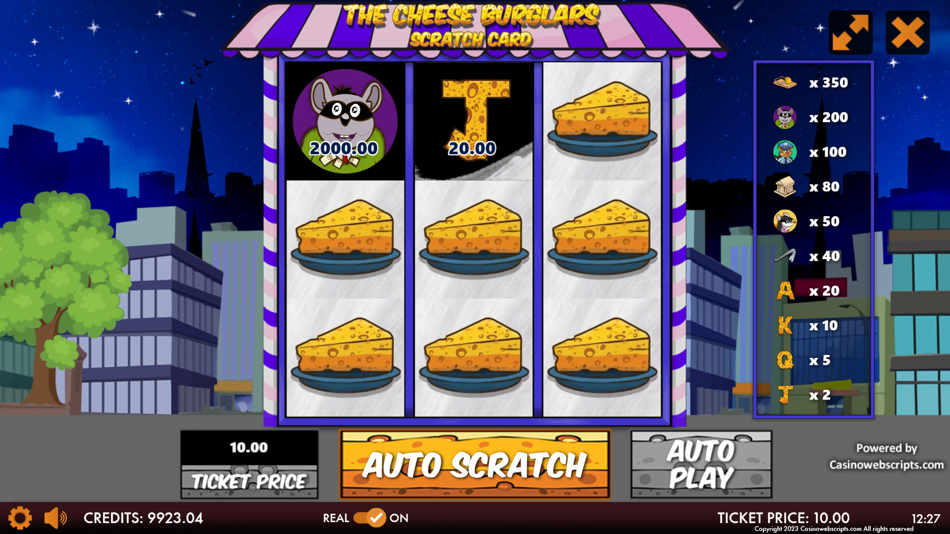 Cheese Burglars Scratch Card - Preview